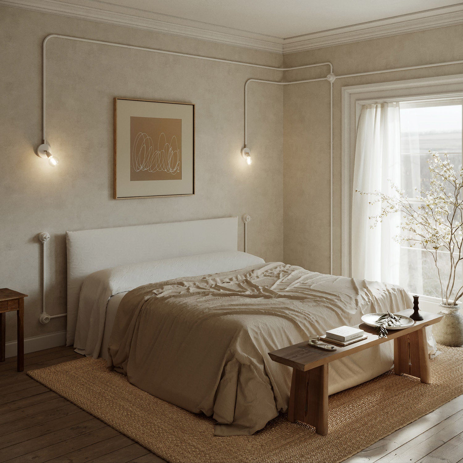 Kit scatola di derivazione e base per Creative-Tubes in porcellana - Bianco 2