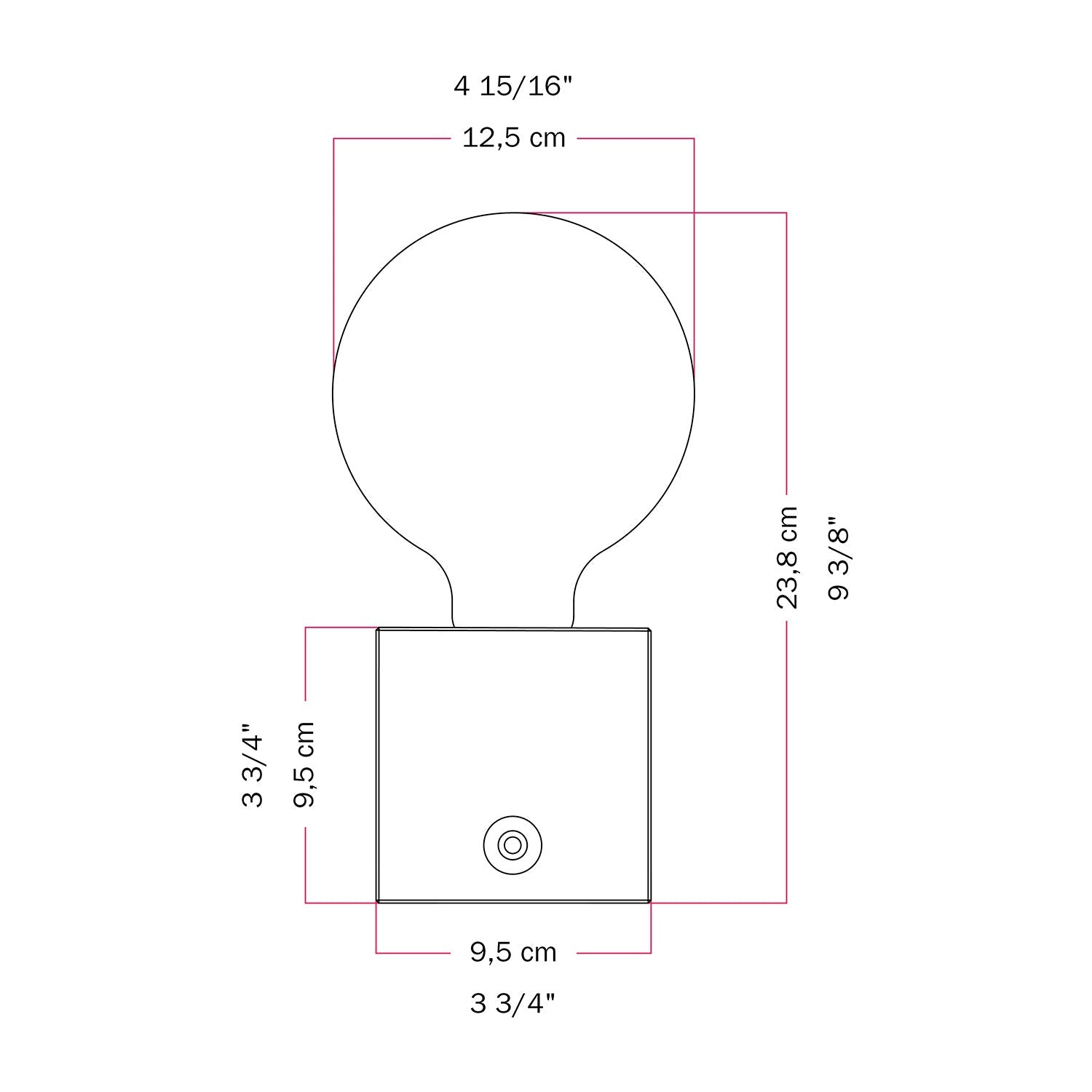 Lampada a batteria Cabless03 "Fai ammodino" con lampadina globo effetto porcellana - Tuttapolpa
