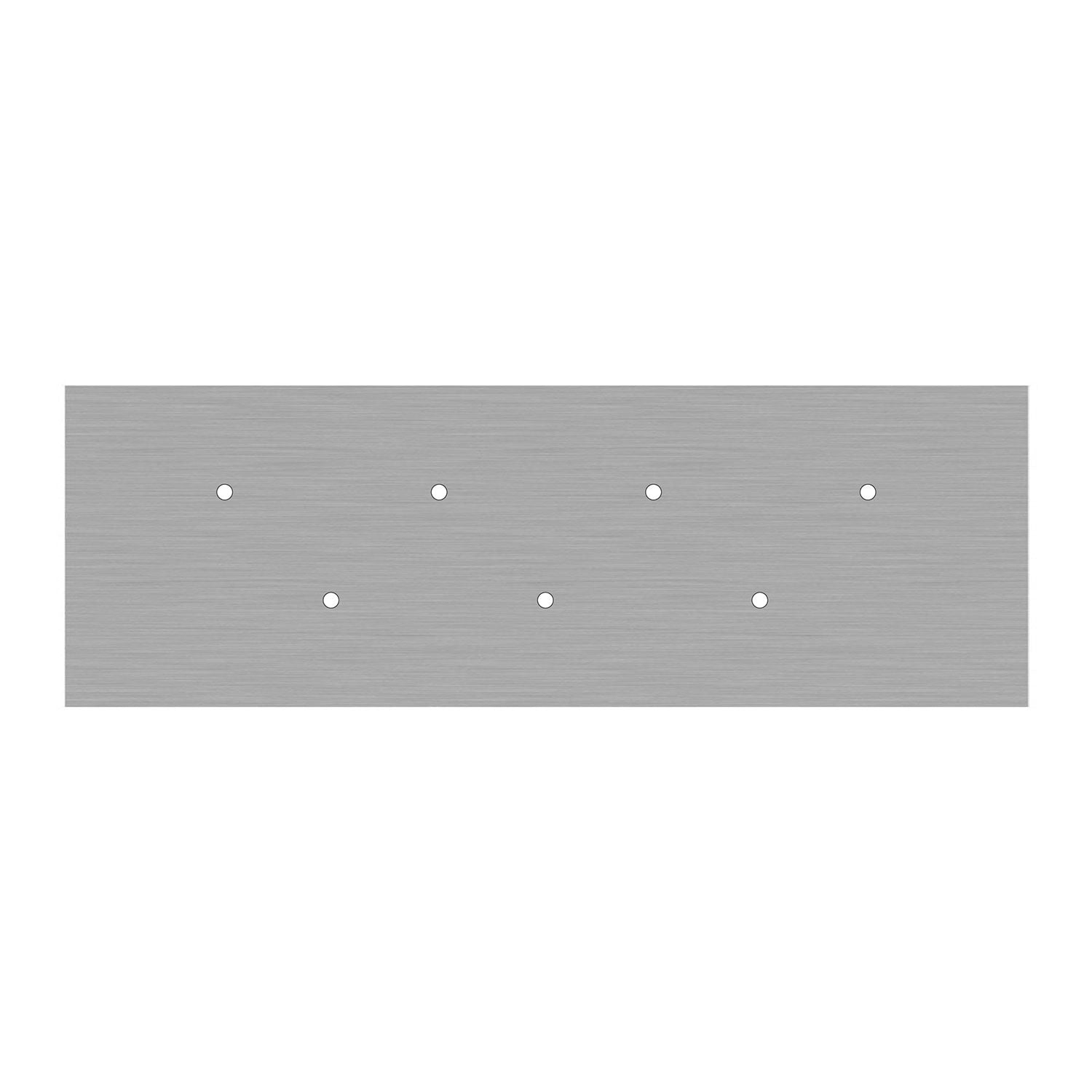 Lampada a sospensione a 7 cadute con XXL Rose-One rettangolare 675 mm con finiture in metallo - Acciaio satinato