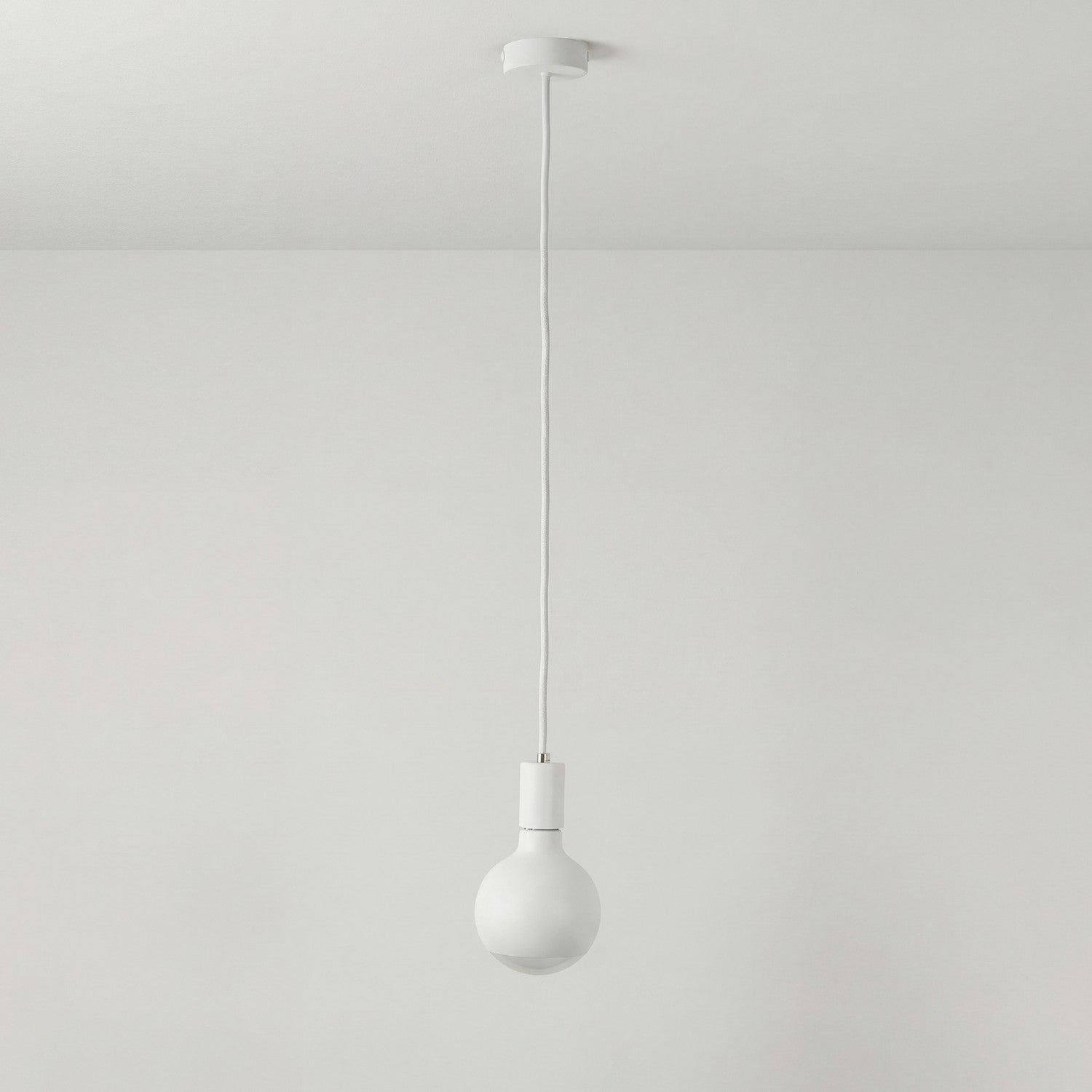 Lampada a sospensione Filotto Metallico con lampadina Lucia - Bianco