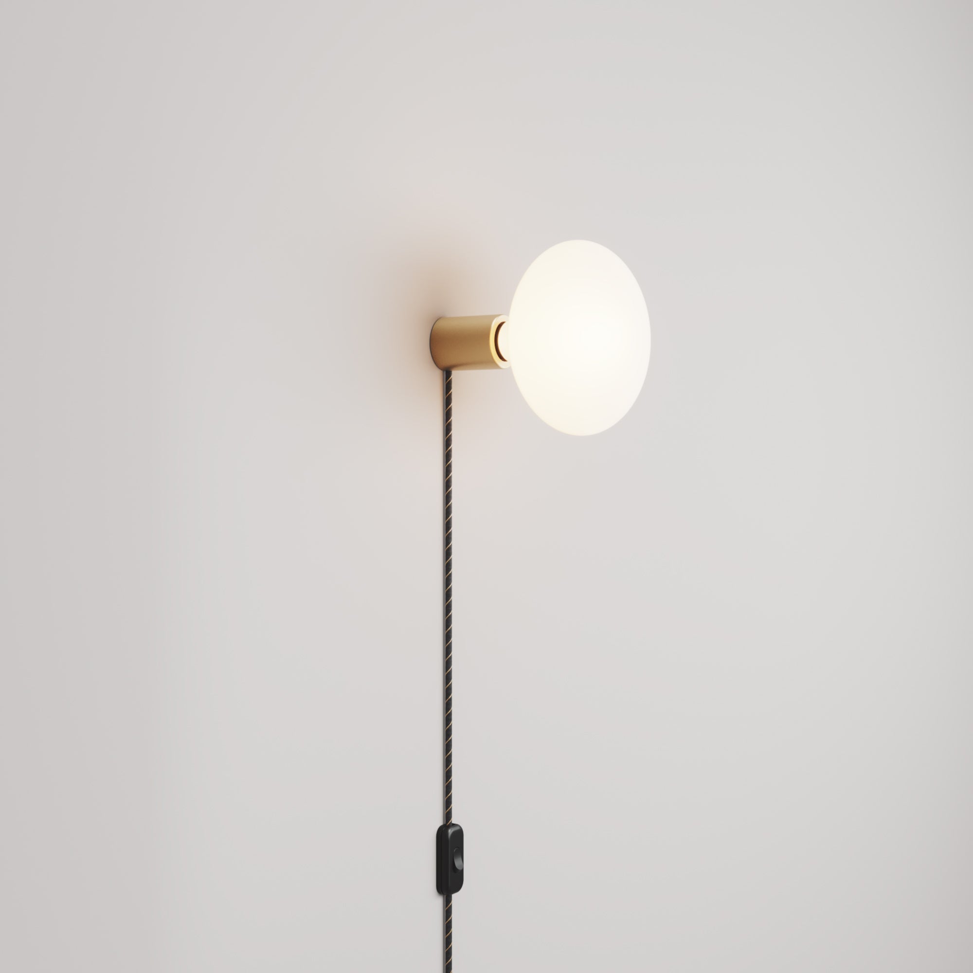 Lampada con spina UK con finitura metallica e lampadina LED Ellipse effetto porcellana - Bronzo satinato