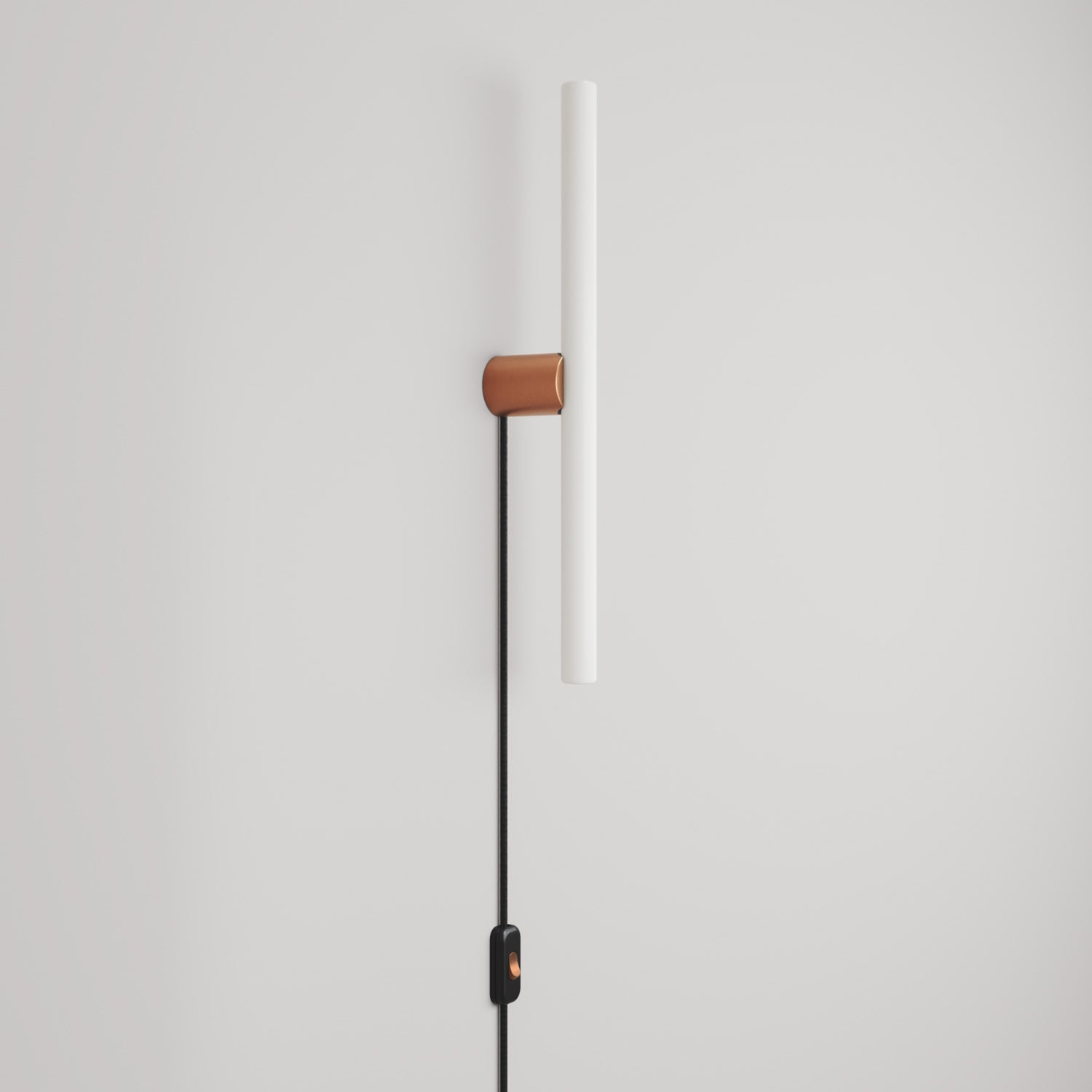 Lampada con spina UK con finitura metallica e lampadina LED lineare S14d - Rame satinato