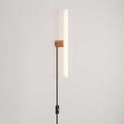 Lampada con spina UK con finitura metallica e lampadina LED lineare S14d - Rame satinato