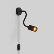 Lampada con spina UK e braccio snodabile, faretto Spotlight GU10 Bispot - Nero - Creative Cables
