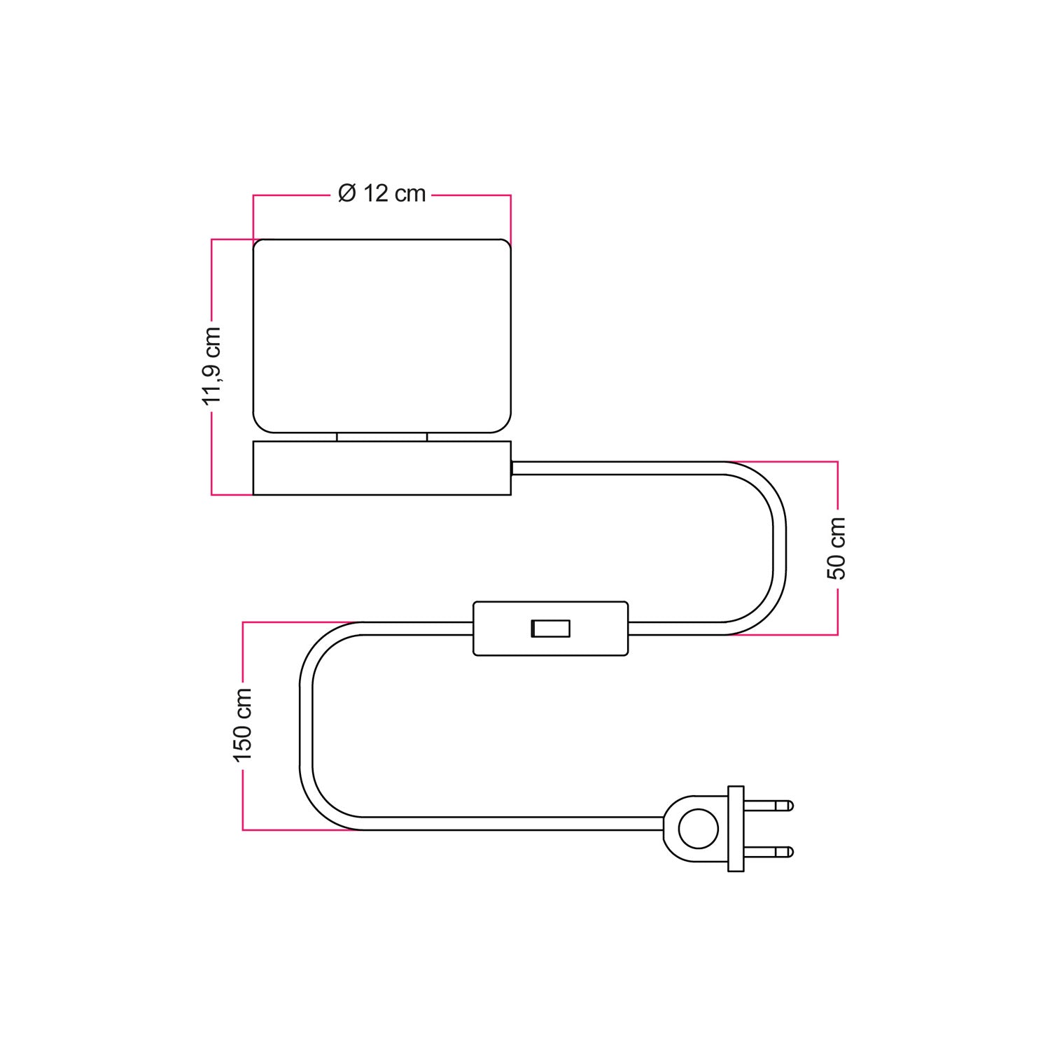 Lampada da tavolo Posaluce Ghost - Nero perla