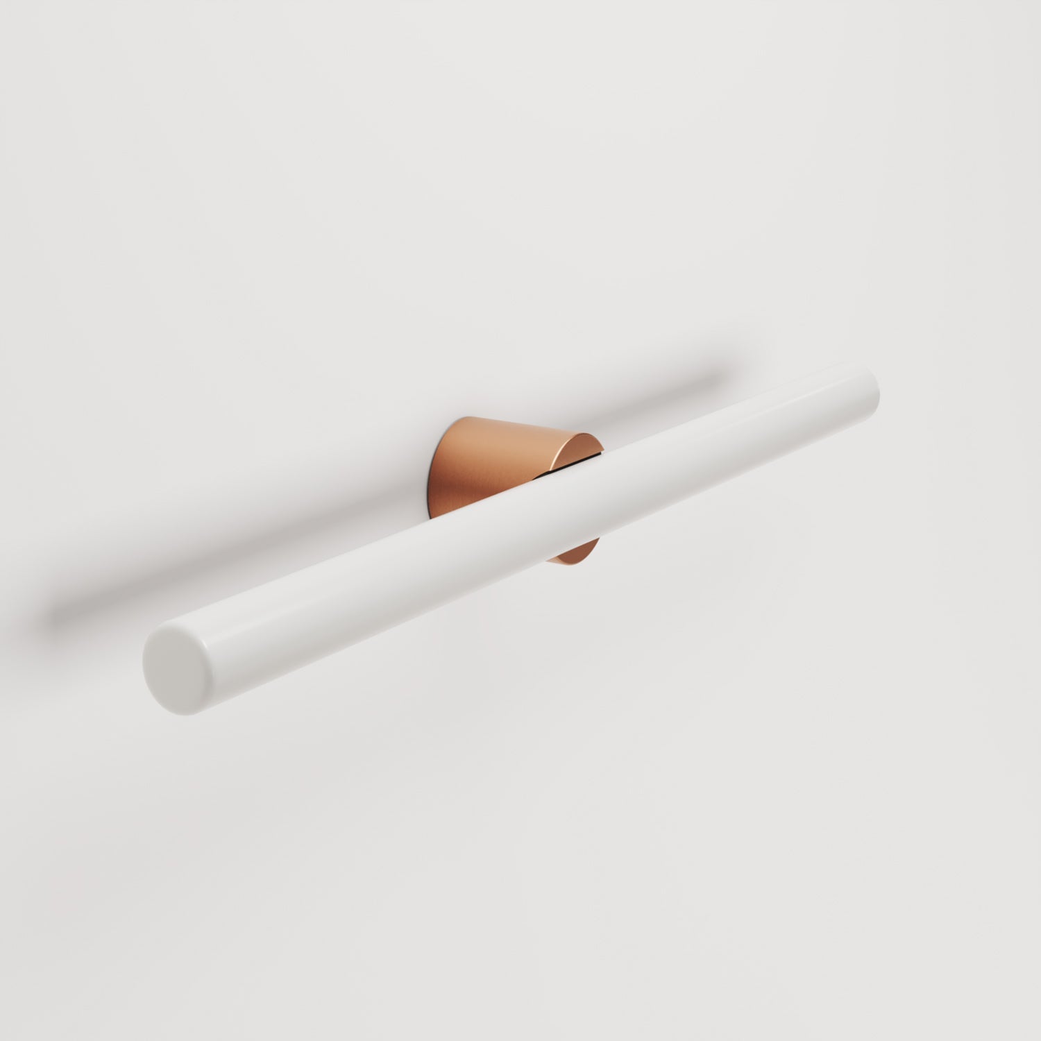 Metal lamp with linear S14d LED light bulb - Satin copper