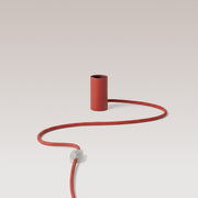 Lampada magnetica plug-in con attacco E27 e spina UK - Rosso