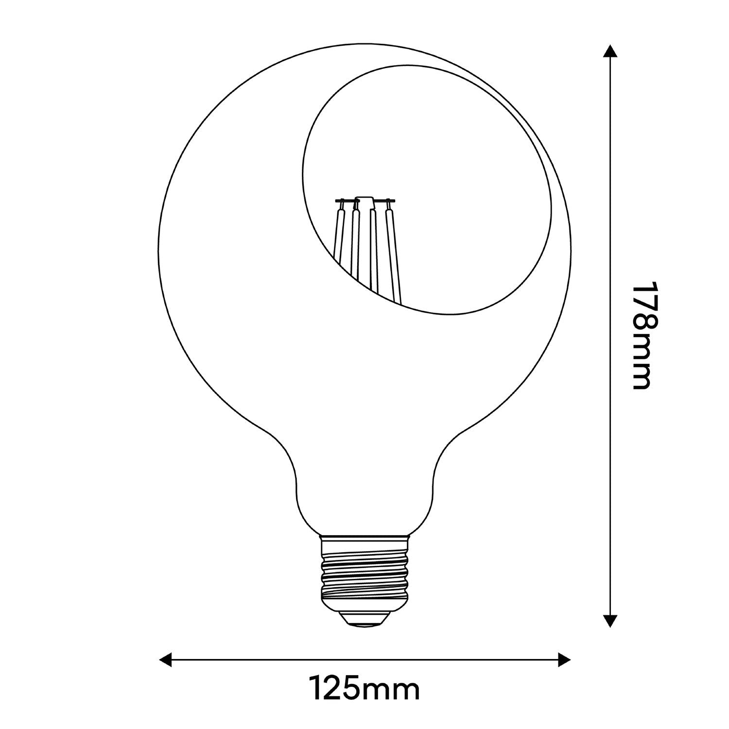 Lampadina LED Camo G125 4,8W 806Lm E27 2700K Dimmerabile - Rosso - Creative Cables