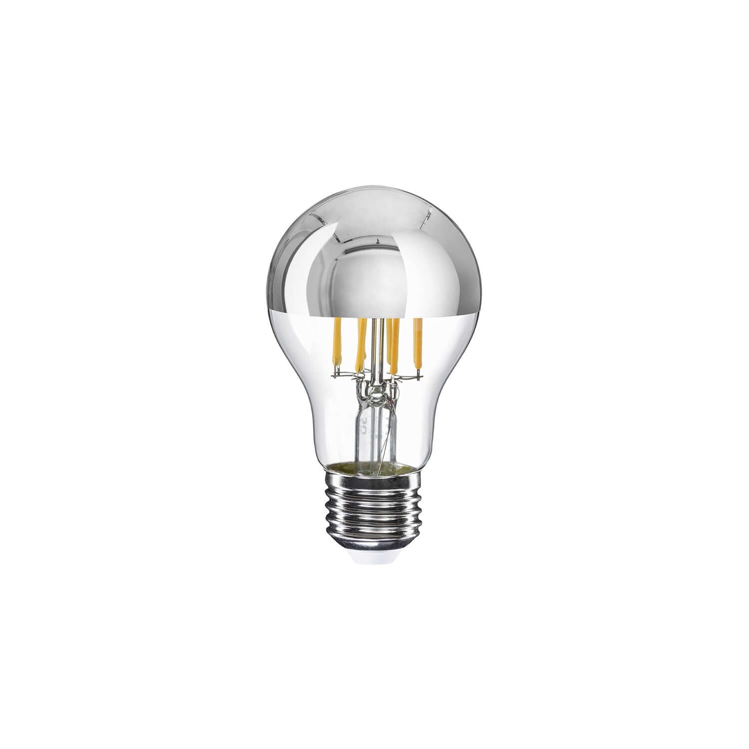 Lampadina LED Mezza Sfera Argento Goccia A60 7W 650Lm E27 2700K Dimmerabile - A02 - Creative Cables