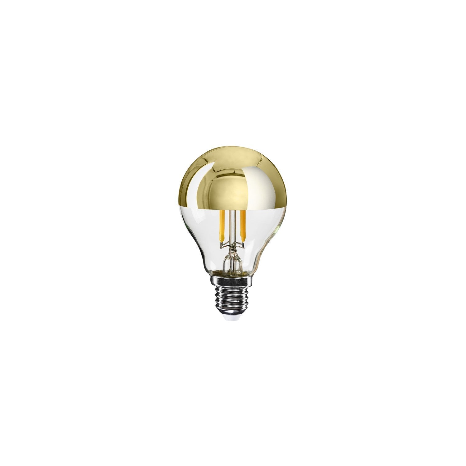 Lampadina LED Mezza Sfera Oro Mini Globo G45 4,8W 380Lm E14 2700K Dimmerabile - A11