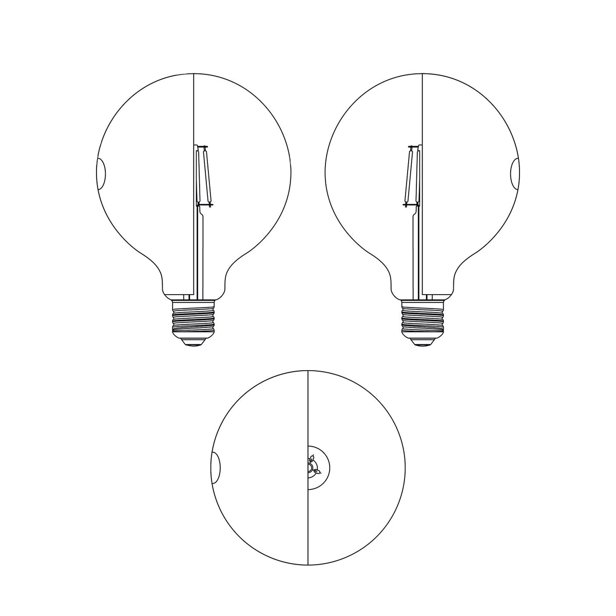 Lampadina LED Talia G125 4,8W 806Lm E27 2700K Dimmerabile - Bianco
