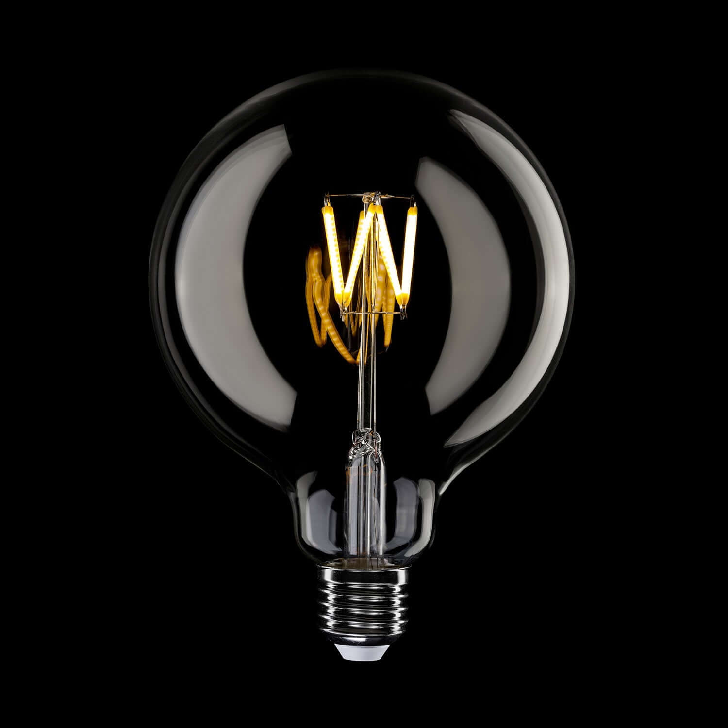 Lampadina LED trasparente B04 Linea 5V Filamento corto Globo G125 1,3W E27 Dimmerabile 2500K - Creative Cables