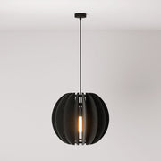 LAMPSHHADE - Pendant Lamp with Elliptical Shade - Black melange