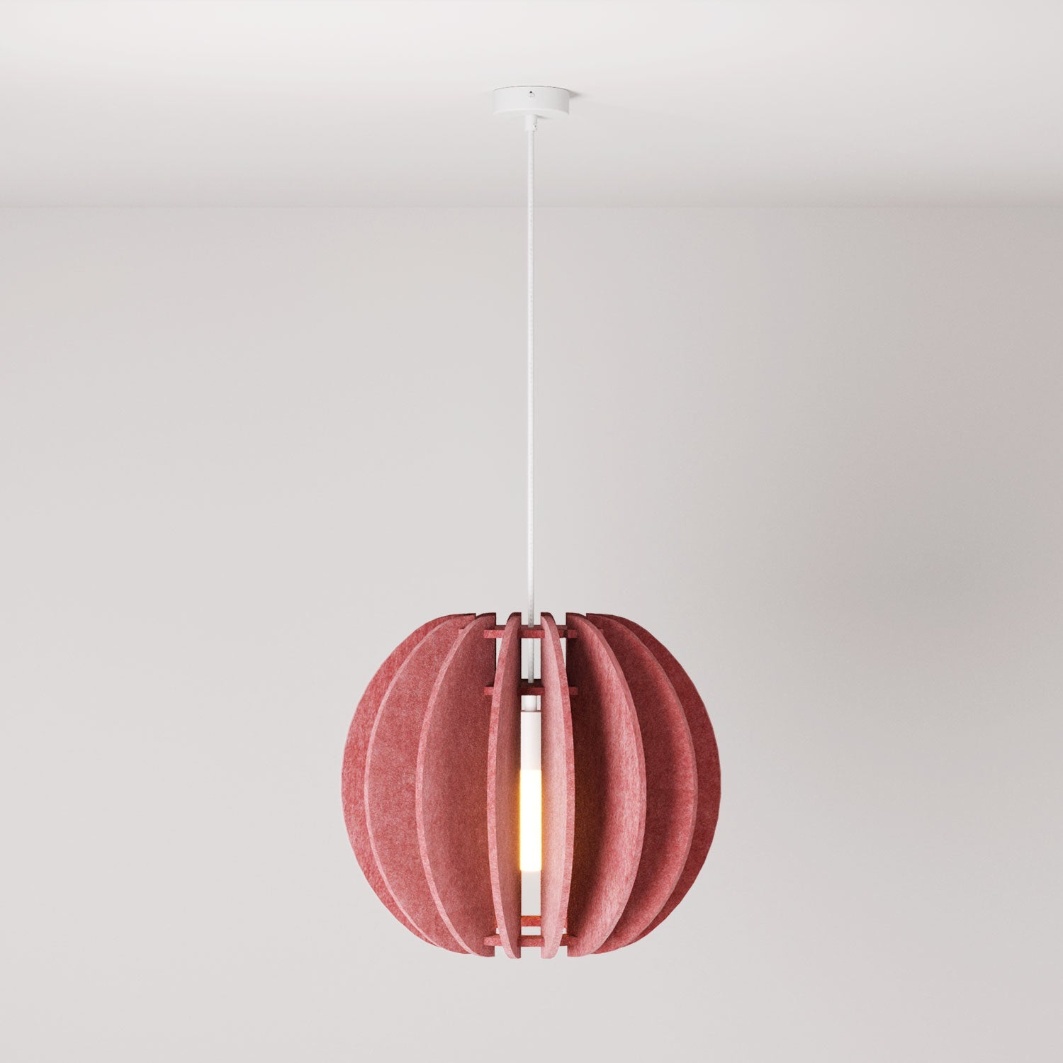 LAMPSHHADE - Pendant Lamp with Elliptical Shade - Rose melange