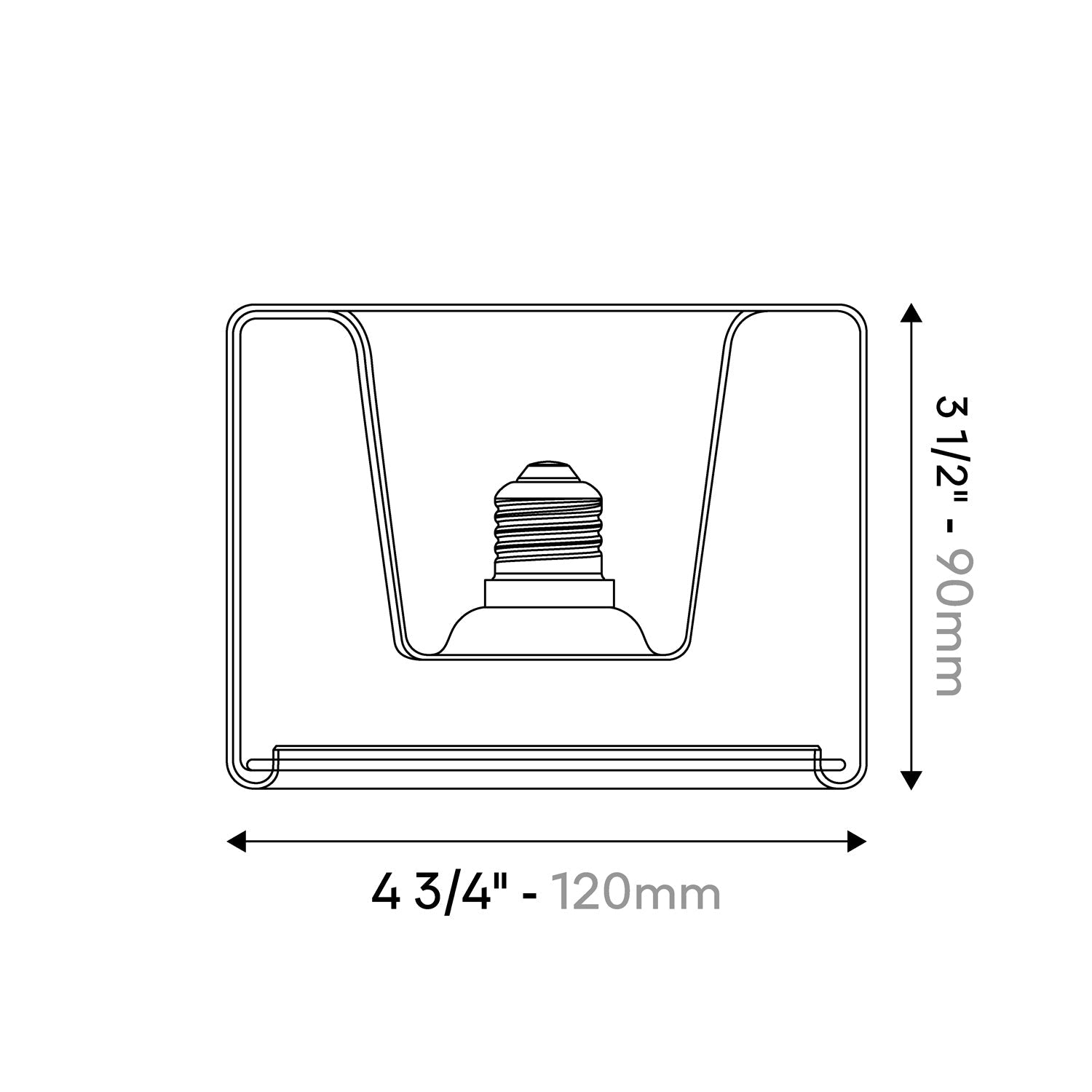 LED Clear Light Bulb Ghost Line CRI 90 Recessed Mini Donut 5,5W 450Lm E26 2200K Dimmable - G03