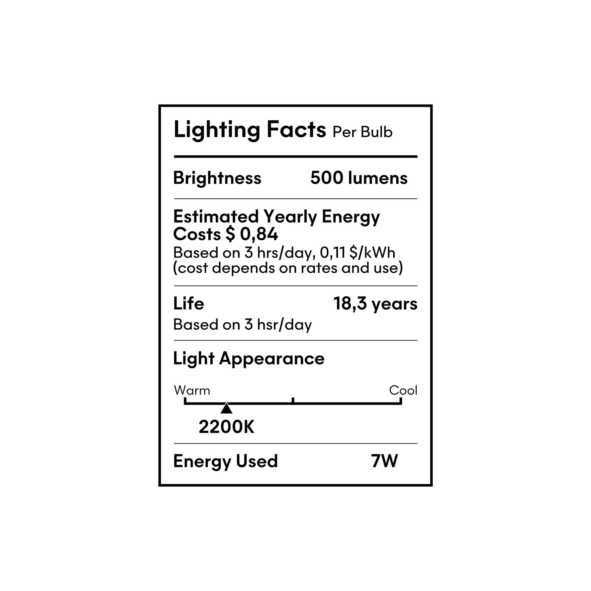 LED Clear Light Bulb Ghost Line Double Cone 7W 500lm E26 120V 2200K Dimmable - G08
