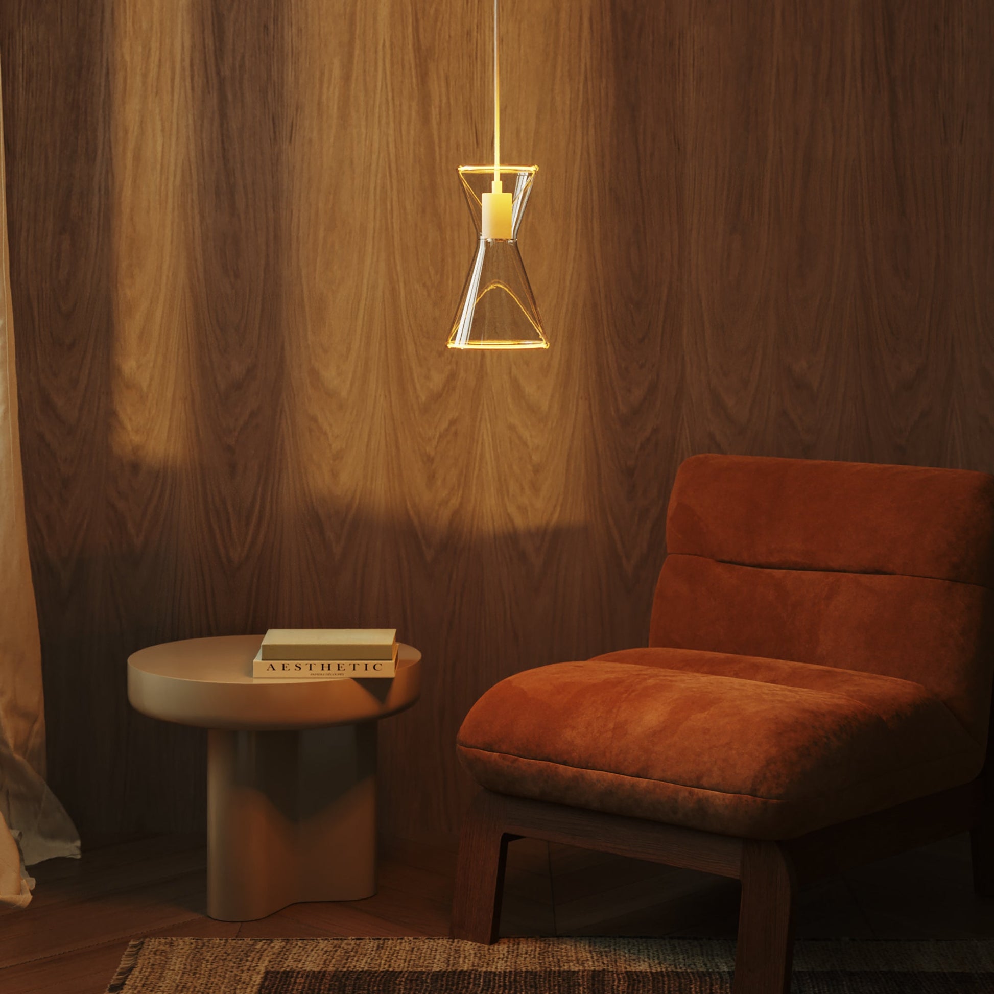 LED Clear Light Bulb Ghost Line Double Cone 7W 500lm E26 120V 2200K Dimmable - G08
