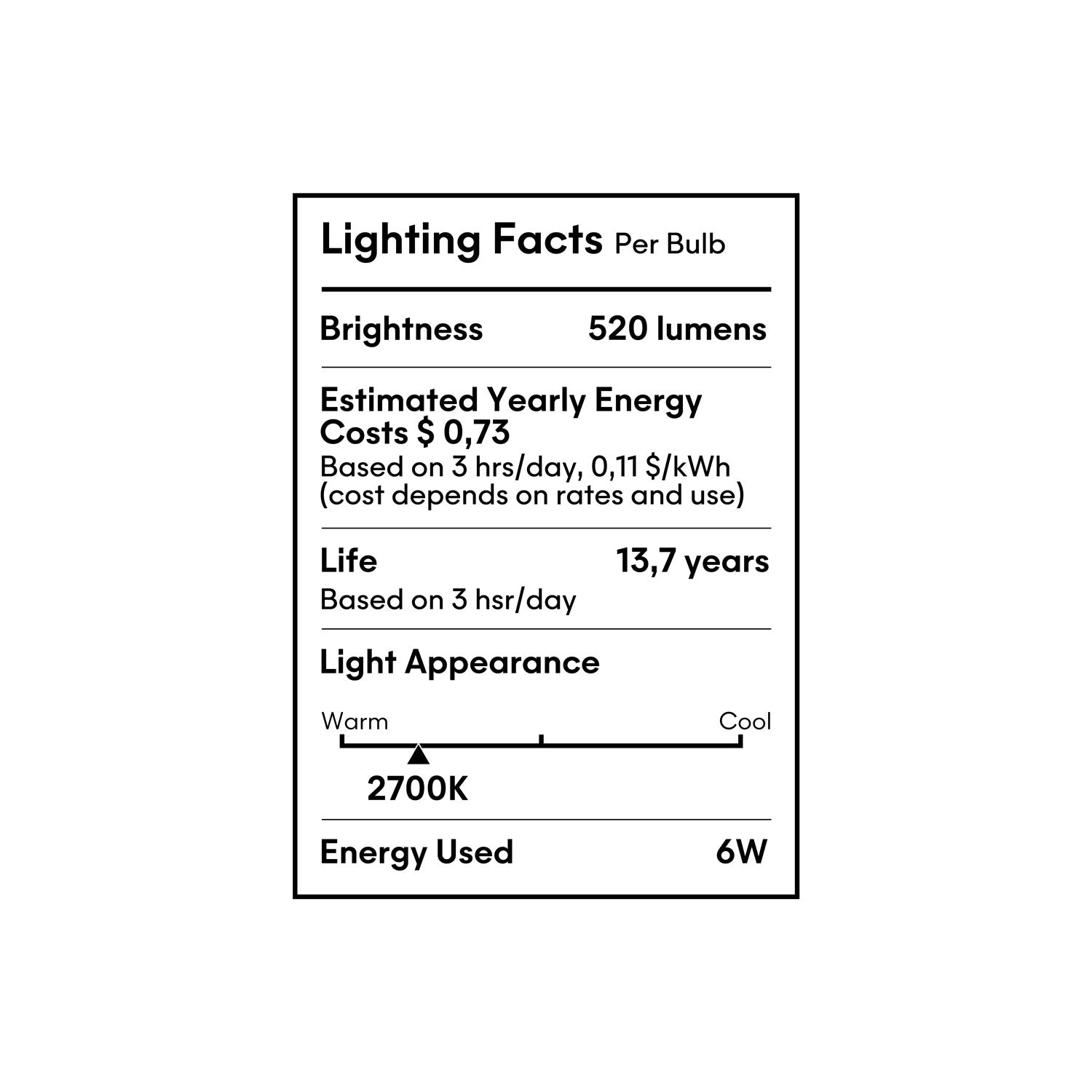 LED Linear Clear S14d Light Bulb CRI 90 - length 300 mm 6W 520Lm 2700K Dimmable - S01