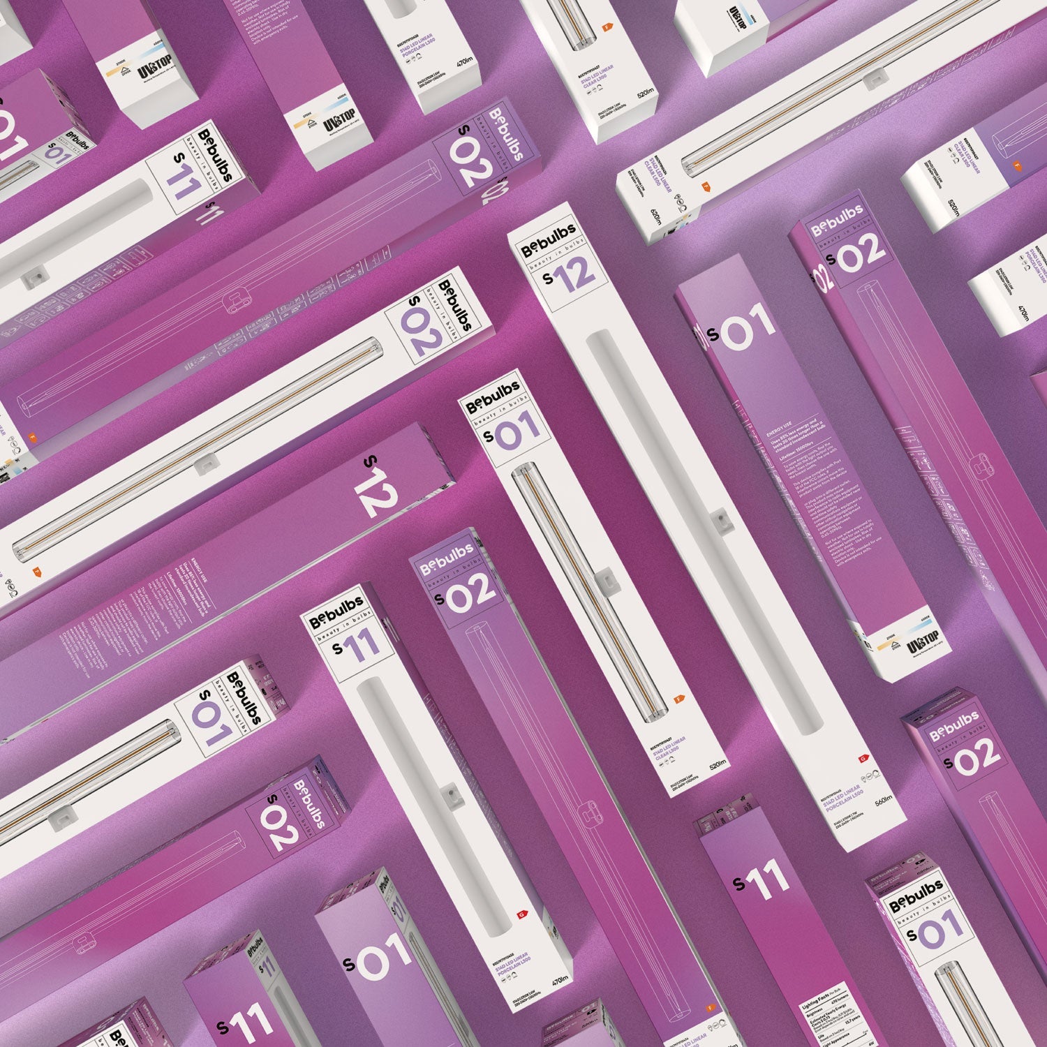 LED Linear Porcelain Effect S14d Light Bulb CRI 90 - length 300 mm 6W 470Lm 2700K Dimmable - S11