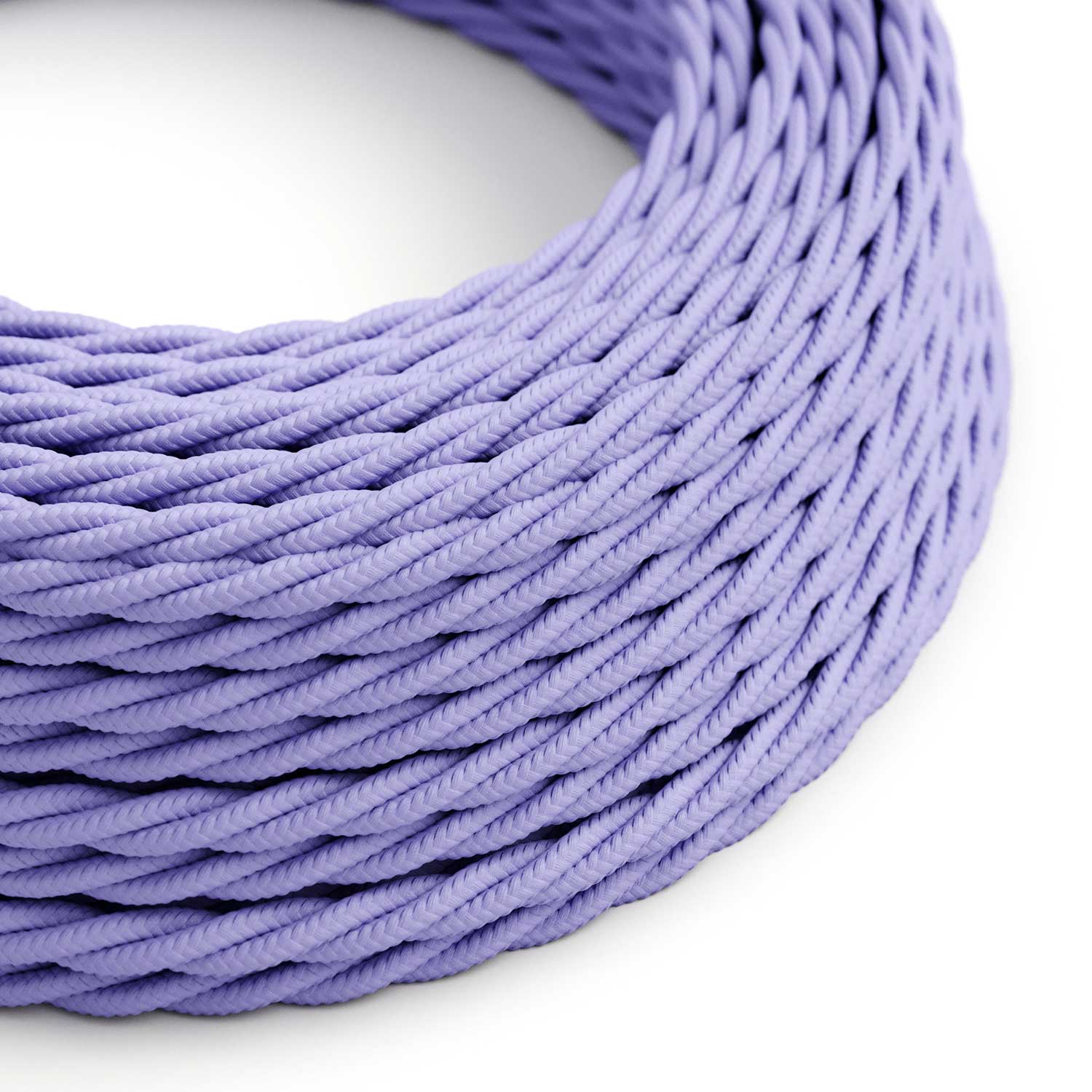 Lilac Rayon covered Twisted electric cable - TM07