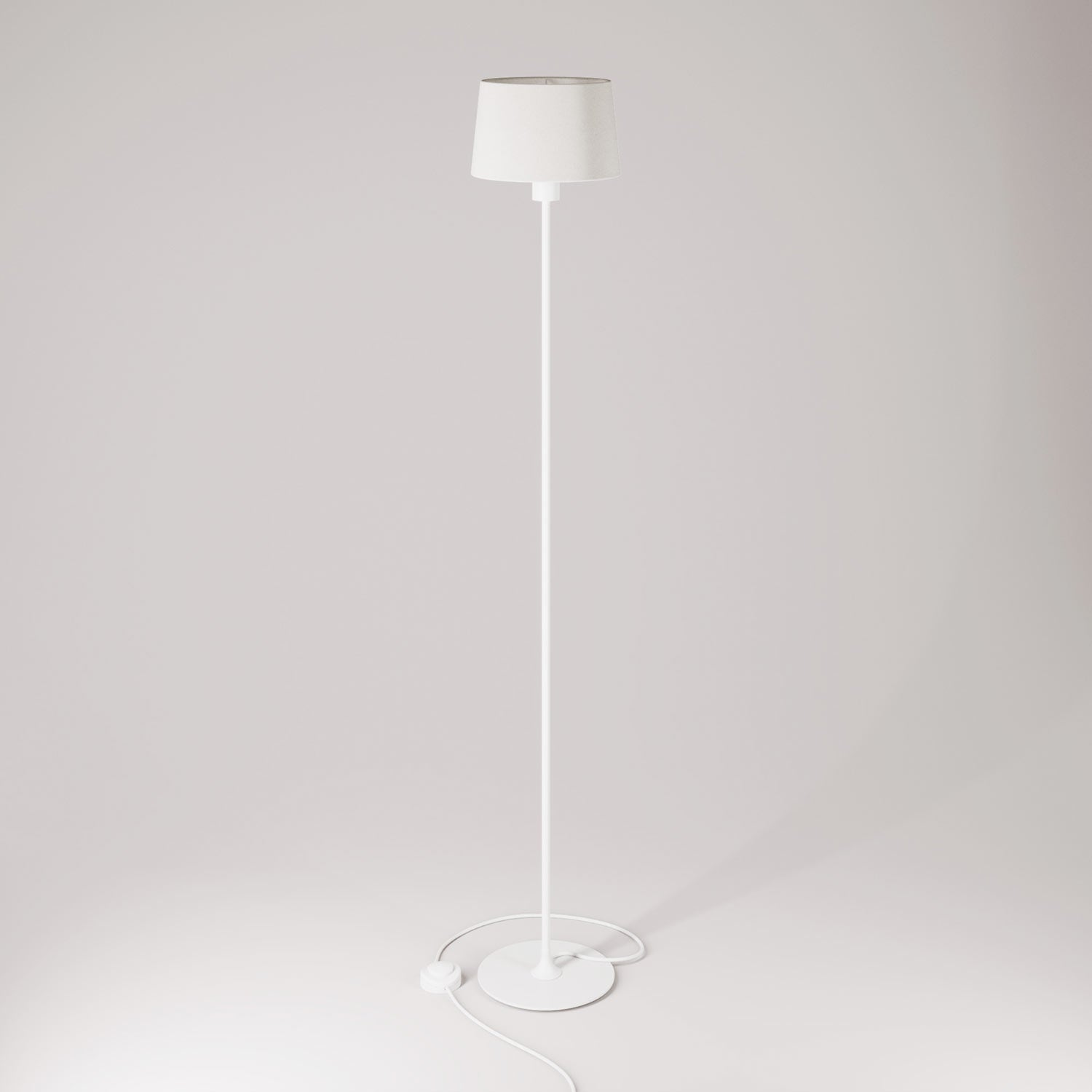 MAG-Y floor lamp with Athena fabric shade - Matt white
