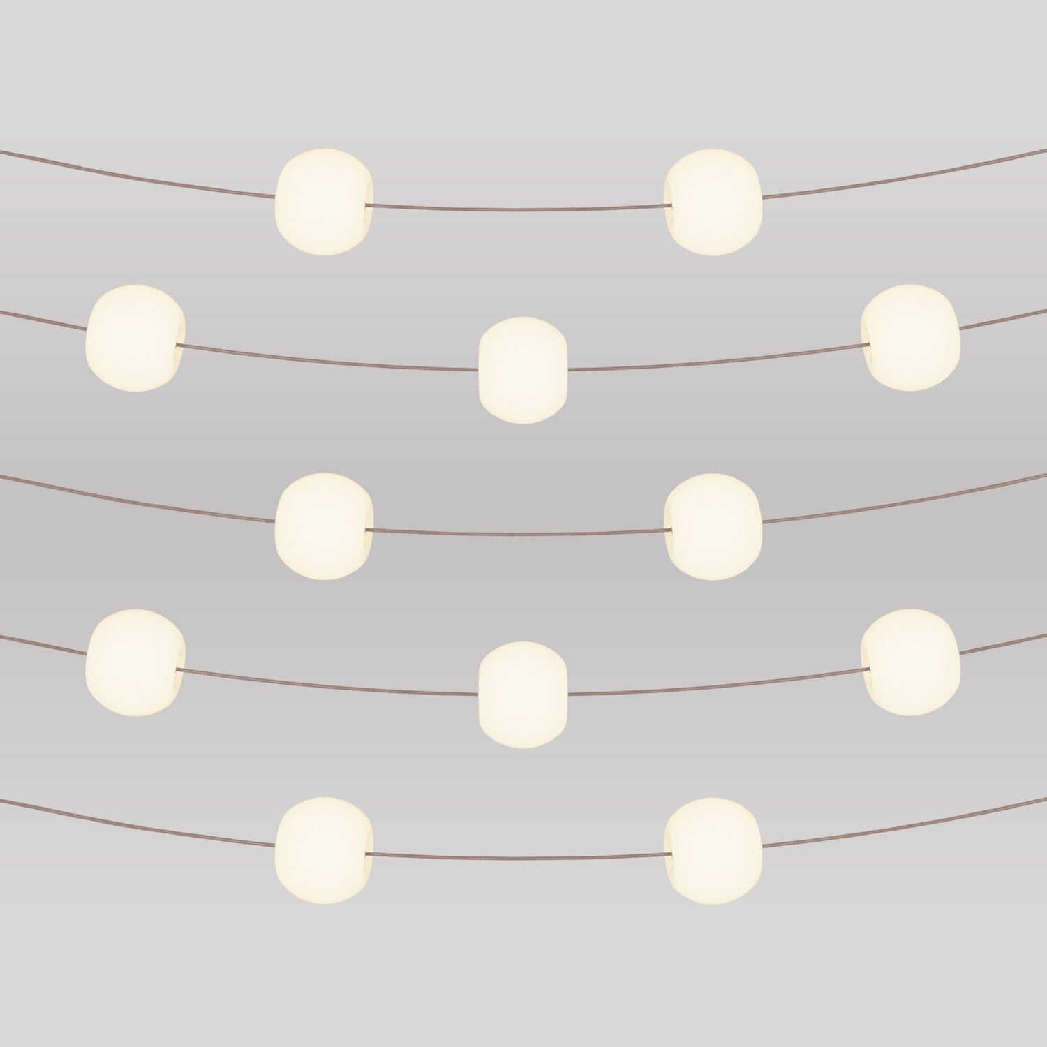 Outdoor 12-Light String Light for wet locations Desert Brown, Power supply with US plug - Marina12 Cherry