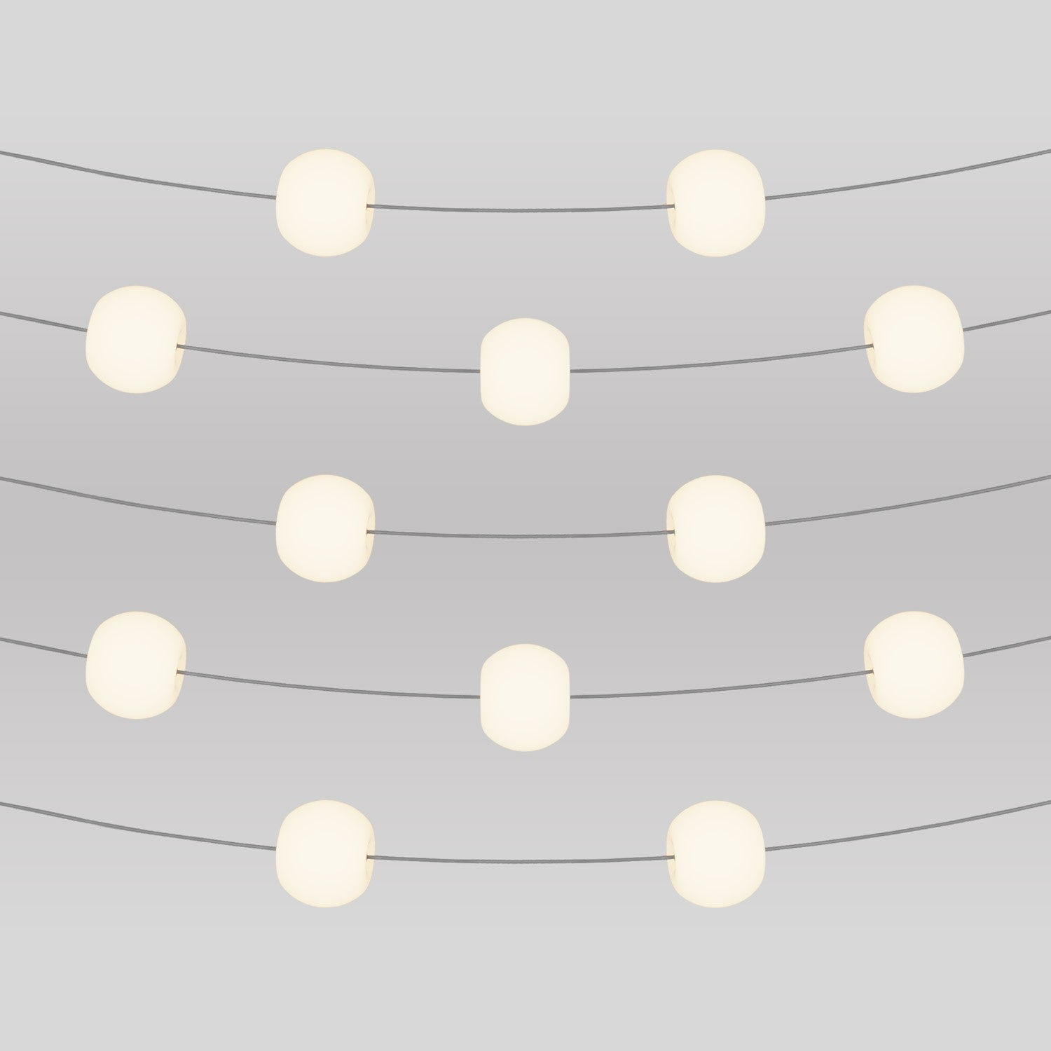 Outdoor 12-Light String Light for wet locations Gray, Power supply with US plug - Marina12 Cherry