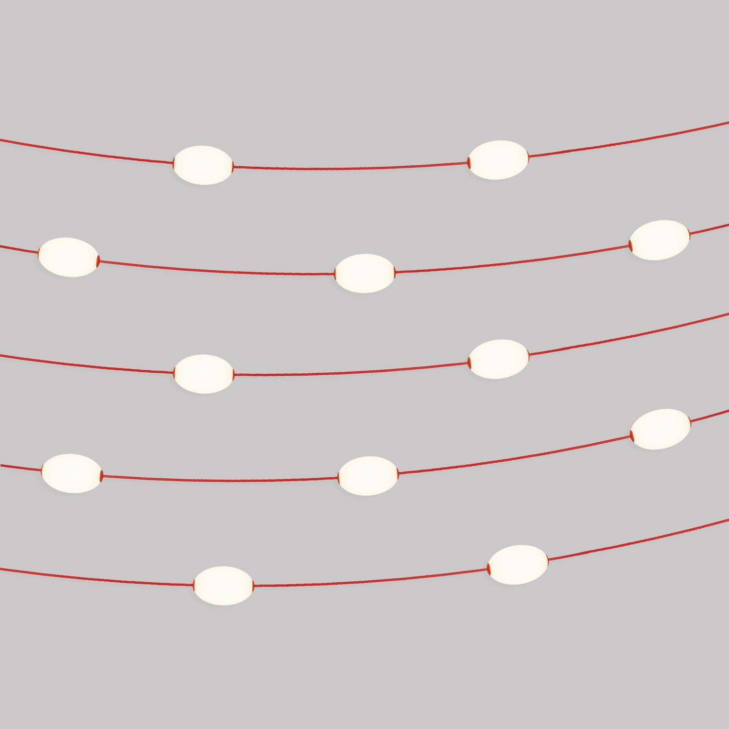 Outdoor 12-Light String Light for wet locations Starfish Red, Power supply with US plug - Marina12