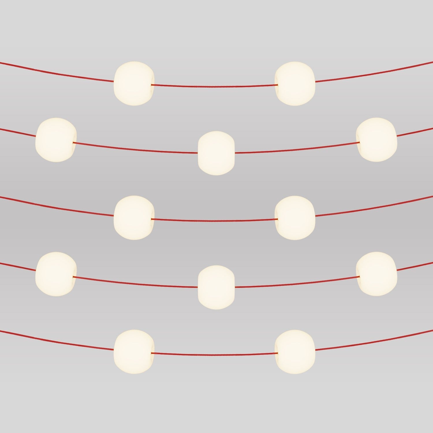 Outdoor 12-Light String Light for wet locations Starfish Red, Power supply with US plug - Marina12 Cherry