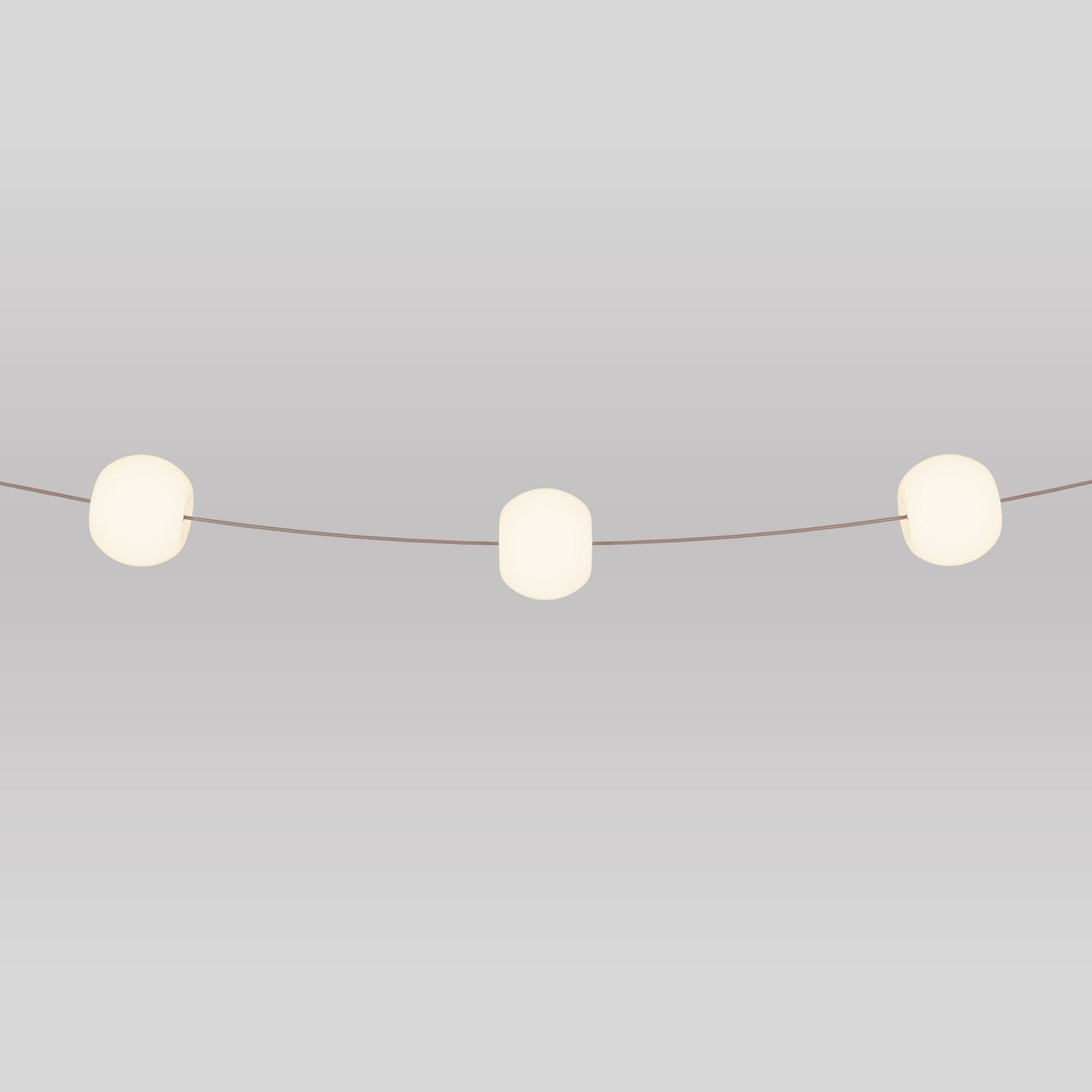 Outdoor 3-Light String Light for wet locations Desert Brown, Power supply with US plug - Marina3 Cherry