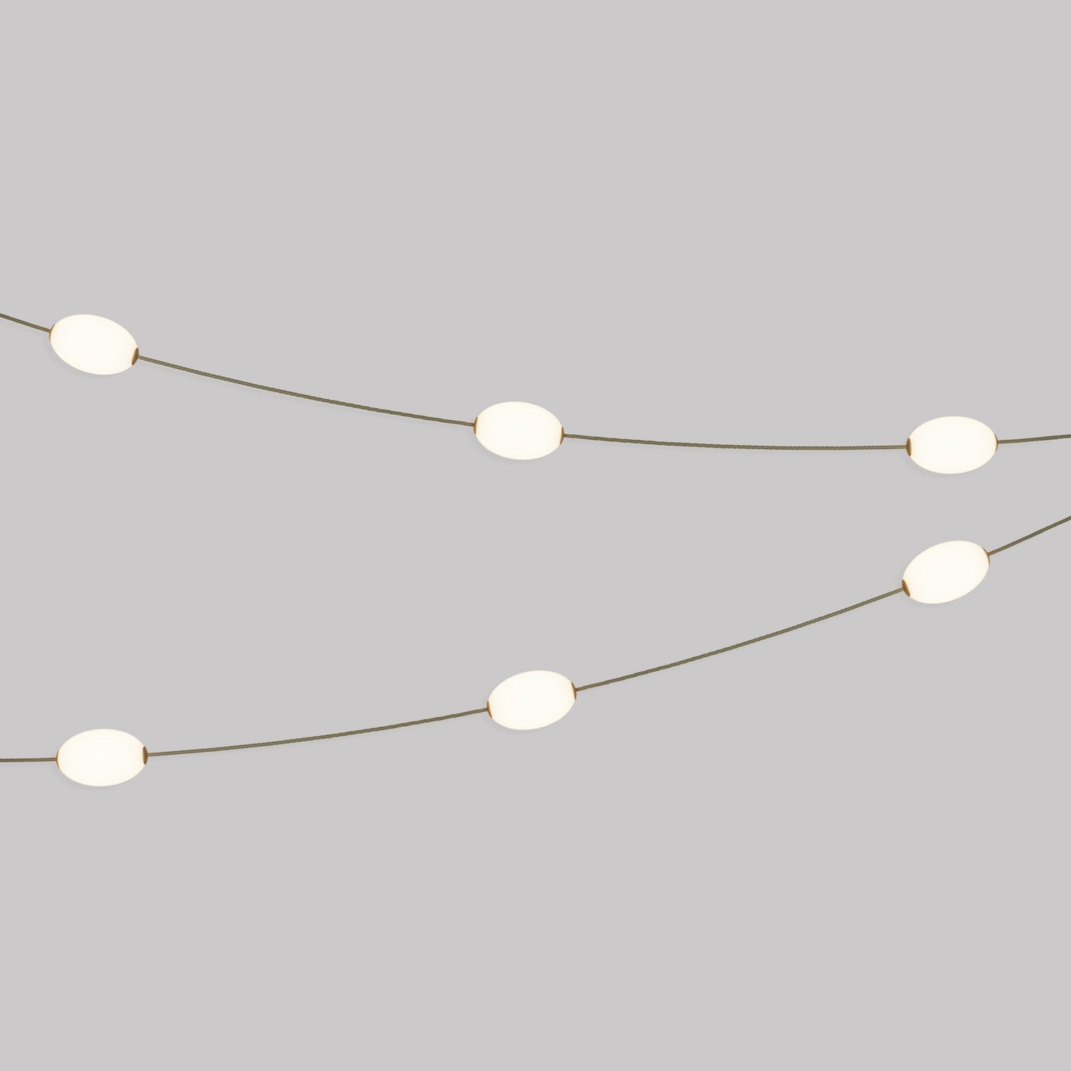 Outdoor 6-Light String Light for wet locations Olive Green, Power supply with US plug - Marina6