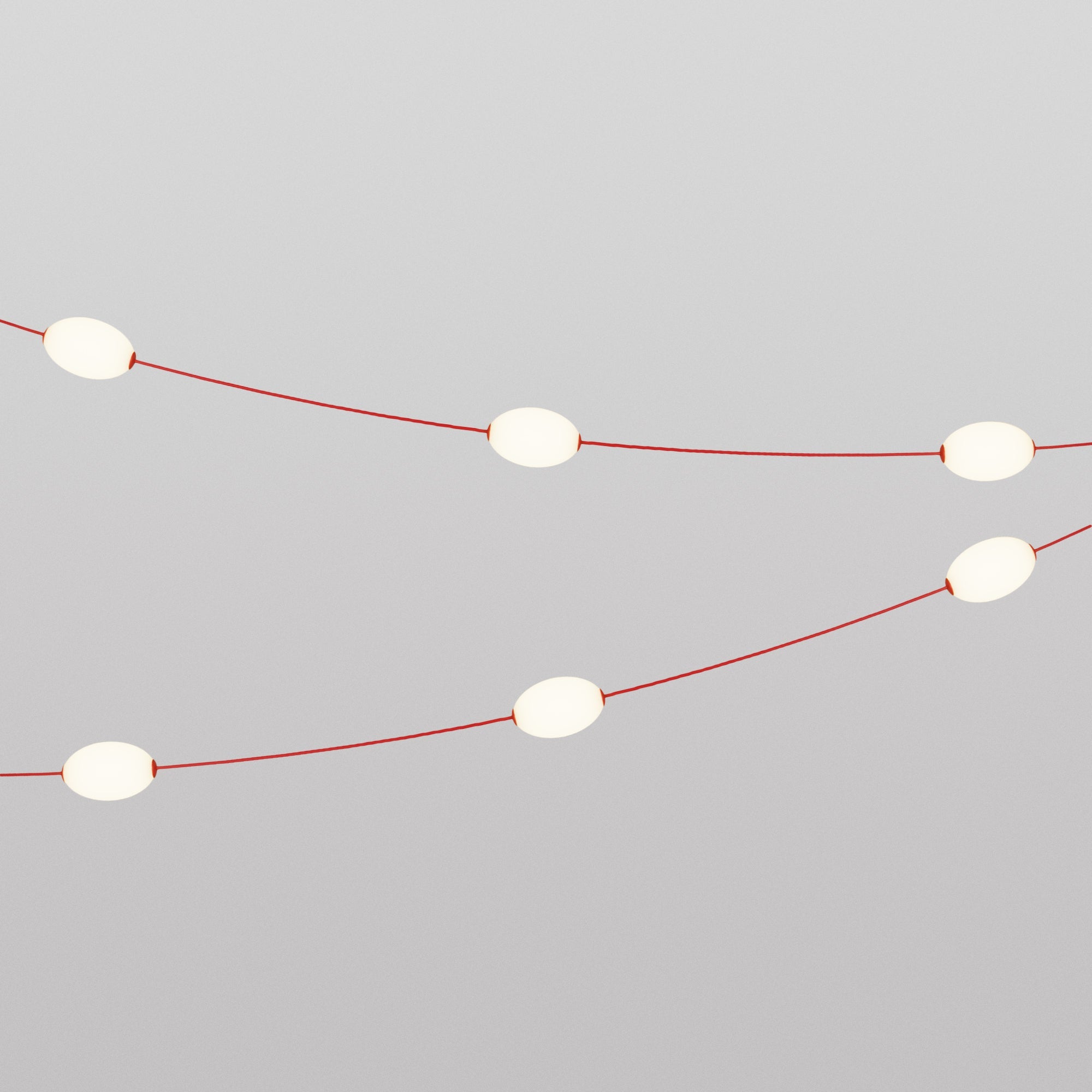 Outdoor 6-Light String Light for wet locations Starfish Red, Power supply with US plug - Marina6