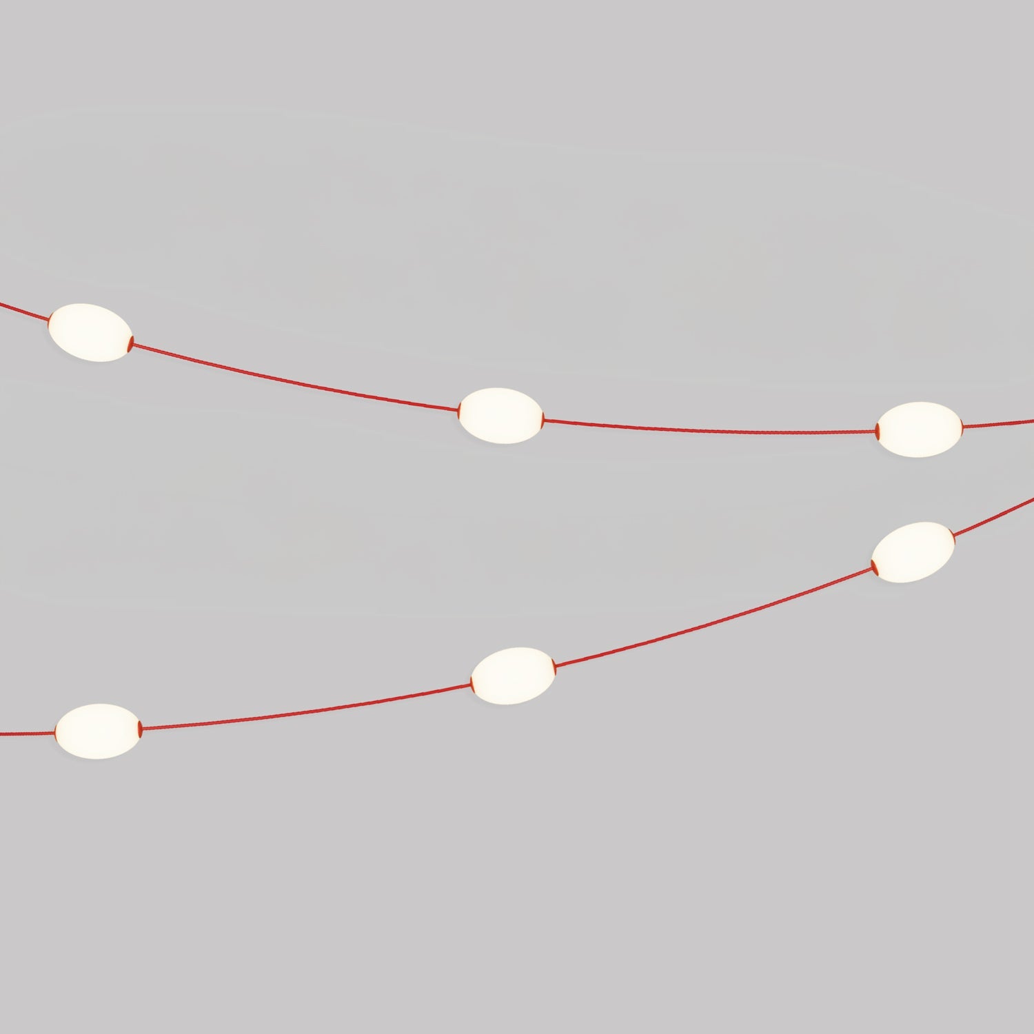 Outdoor 6-Light String Light for wet locations Starfish Red, Power supply with US plug - Marina6