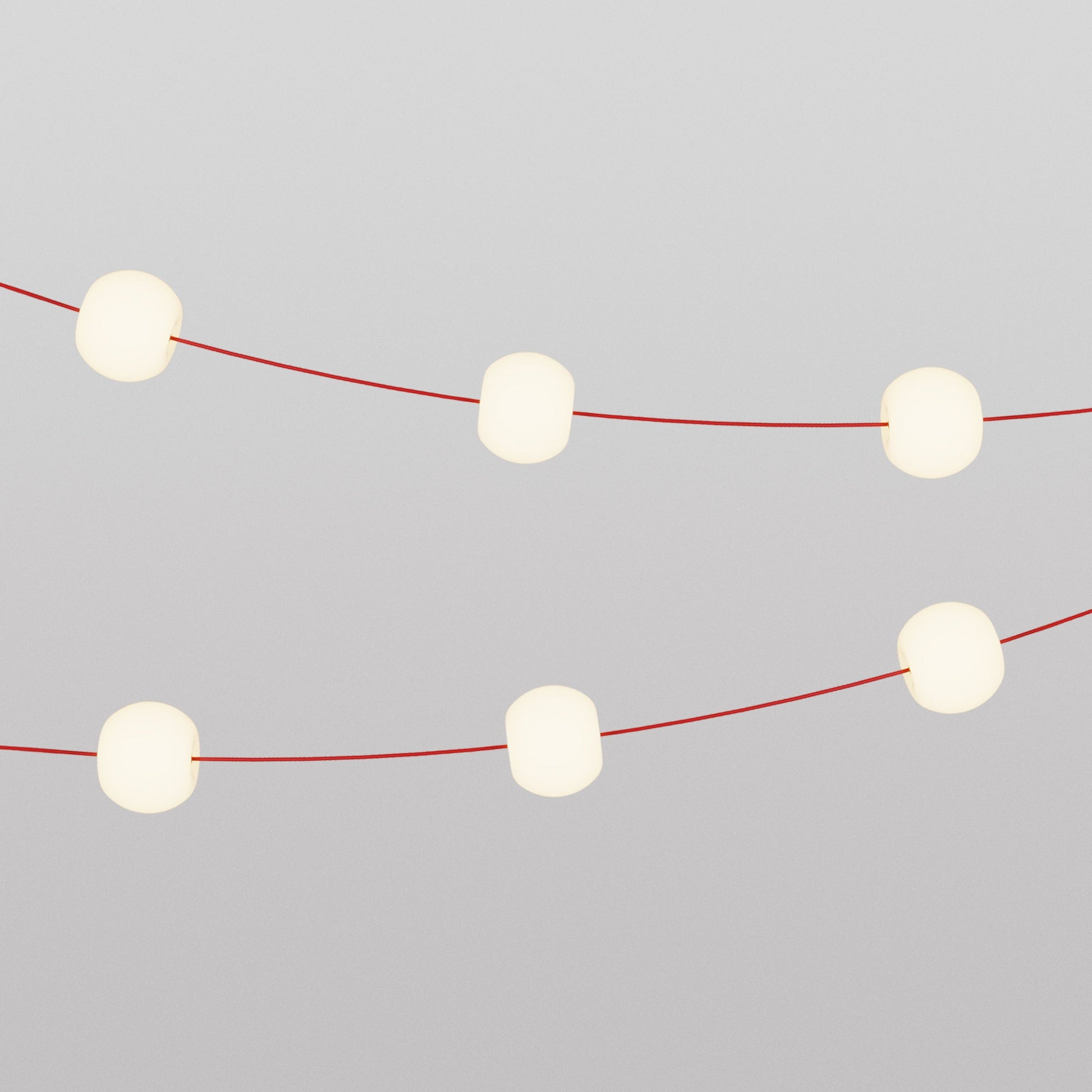 Outdoor 6-Light String Light for wet locations Starfish Red, Power supply with US plug - Marina6 Cherry 70 cm