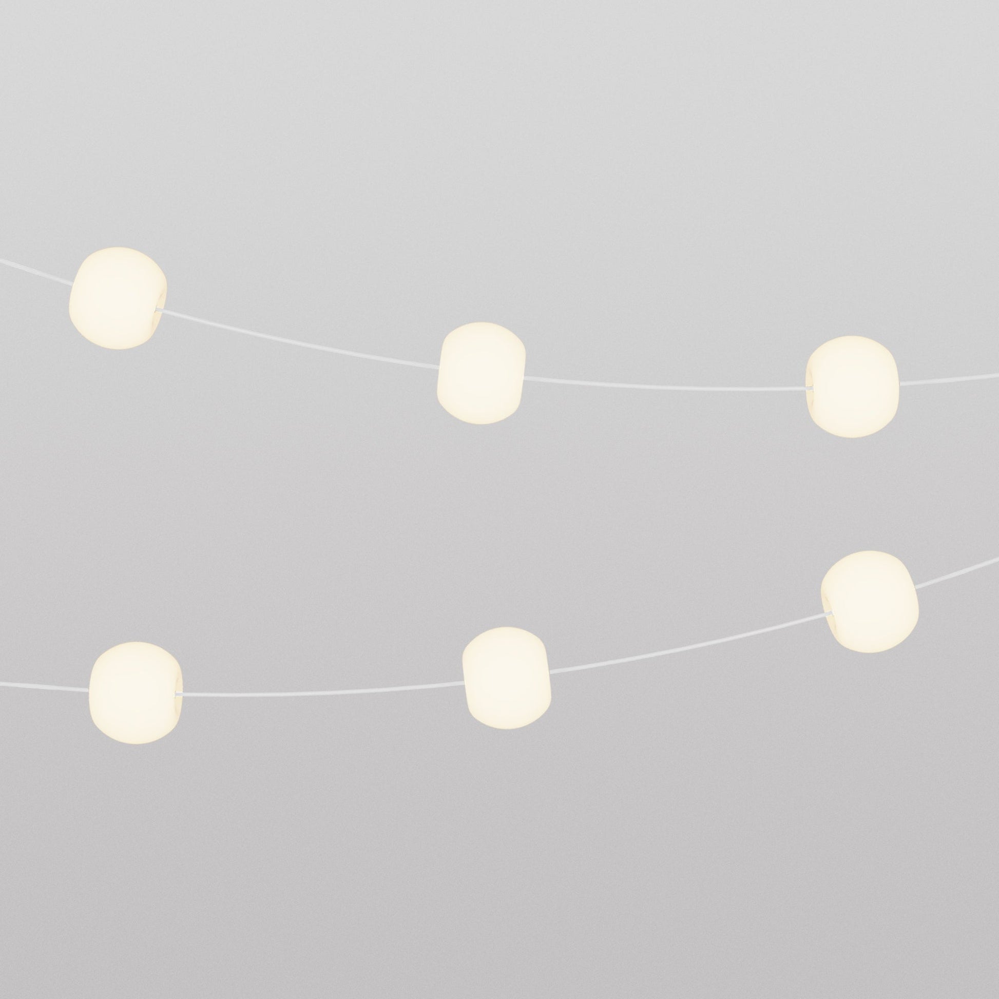 Outdoor 6-Light String Light for wet locations White Sand, Power supply with US plug - Marina6 Cherry 70 cm