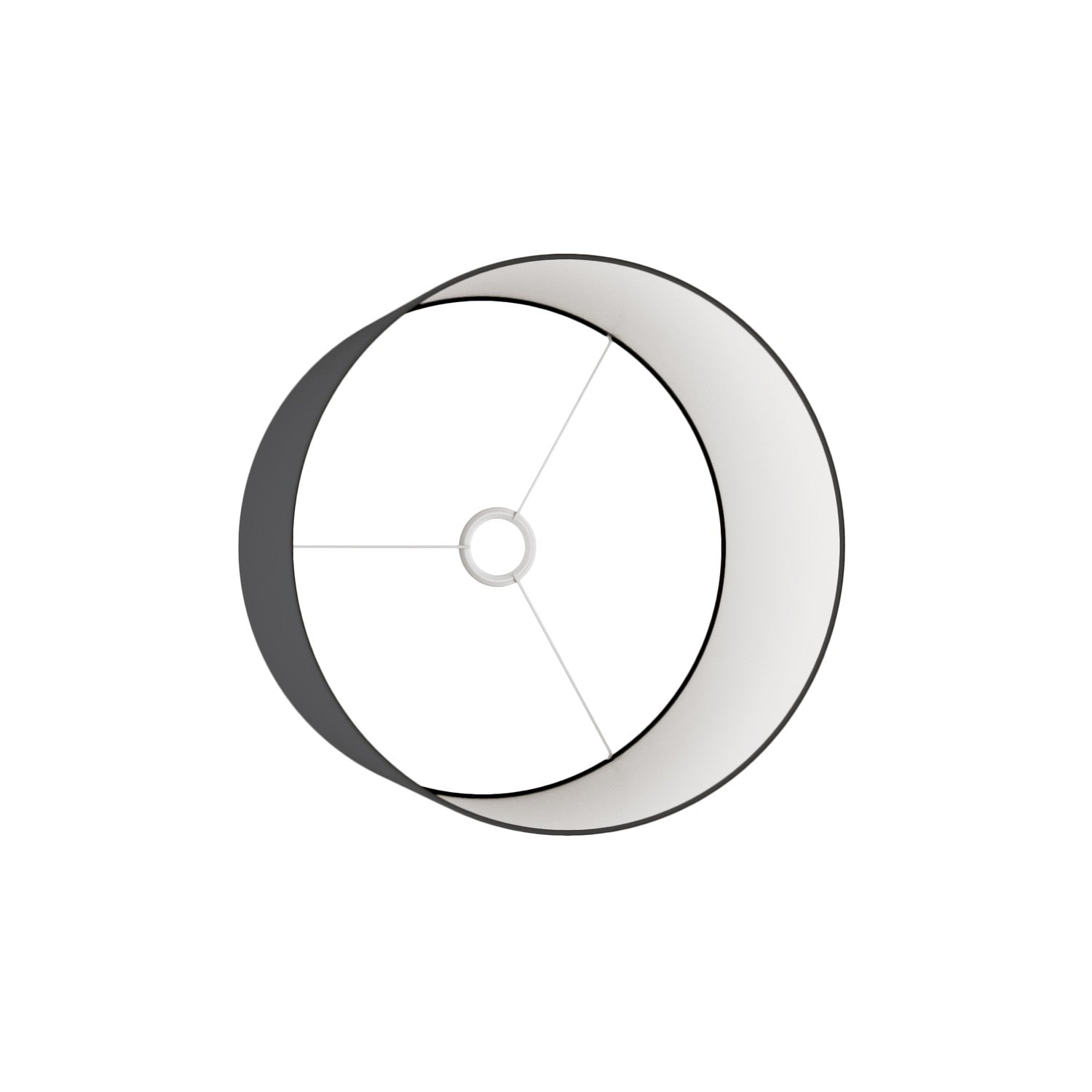 Paralume Cilindro L in tessuto con attacco E27 - Made in Italy - Teletta Antracite