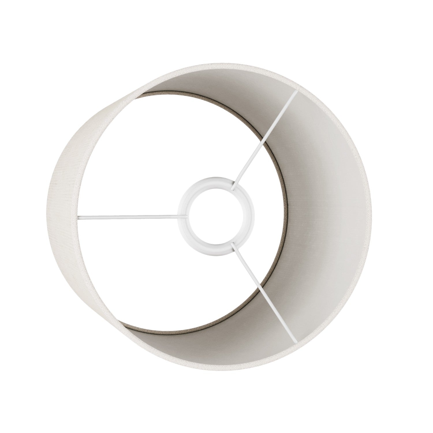 Paralume Cilindro M in tessuto con attacco E27 - Made in Italy - Juta Chiara