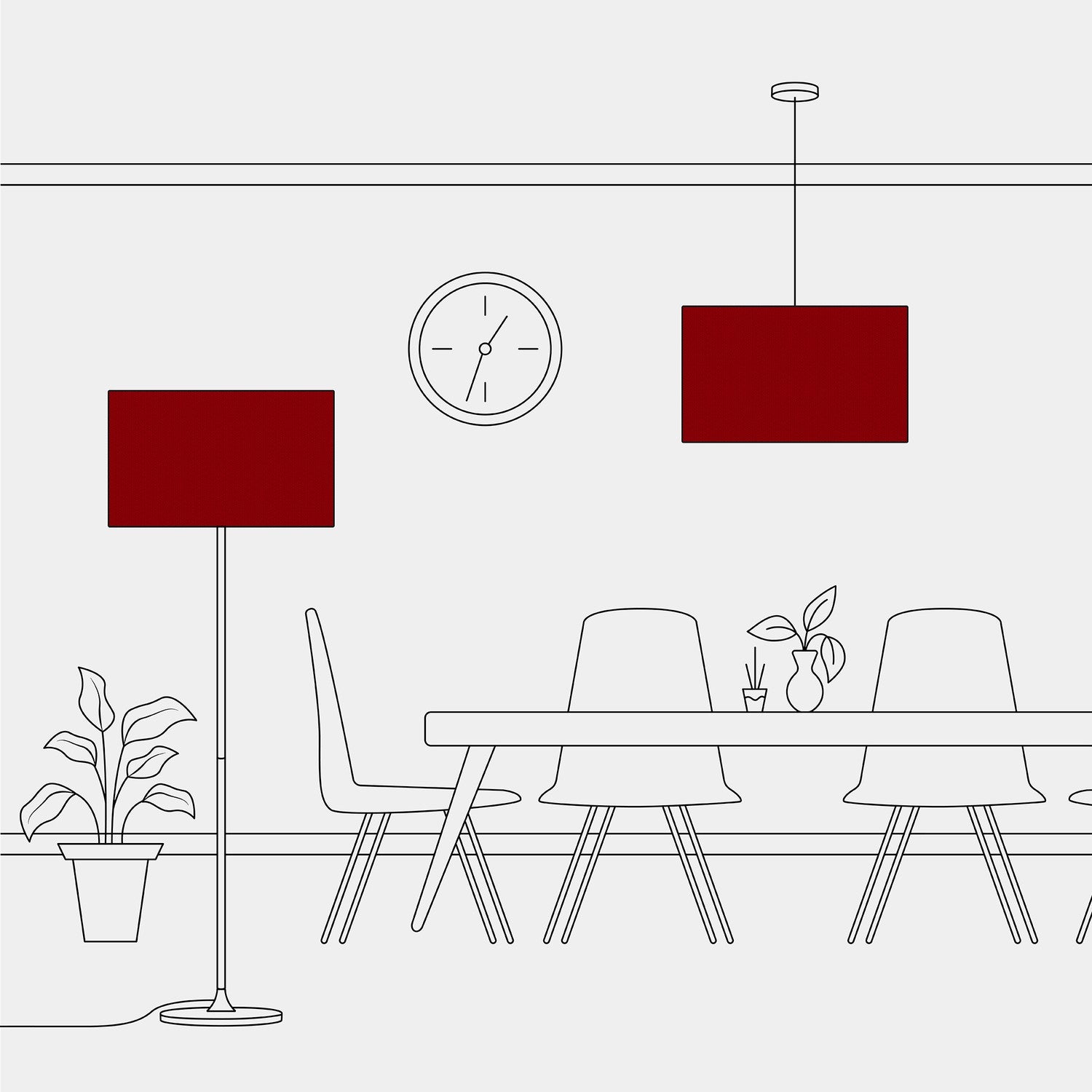 Paralume Cilindro XXL in tessuto con attacco E27 - Made in Italy - Lana Aragosta