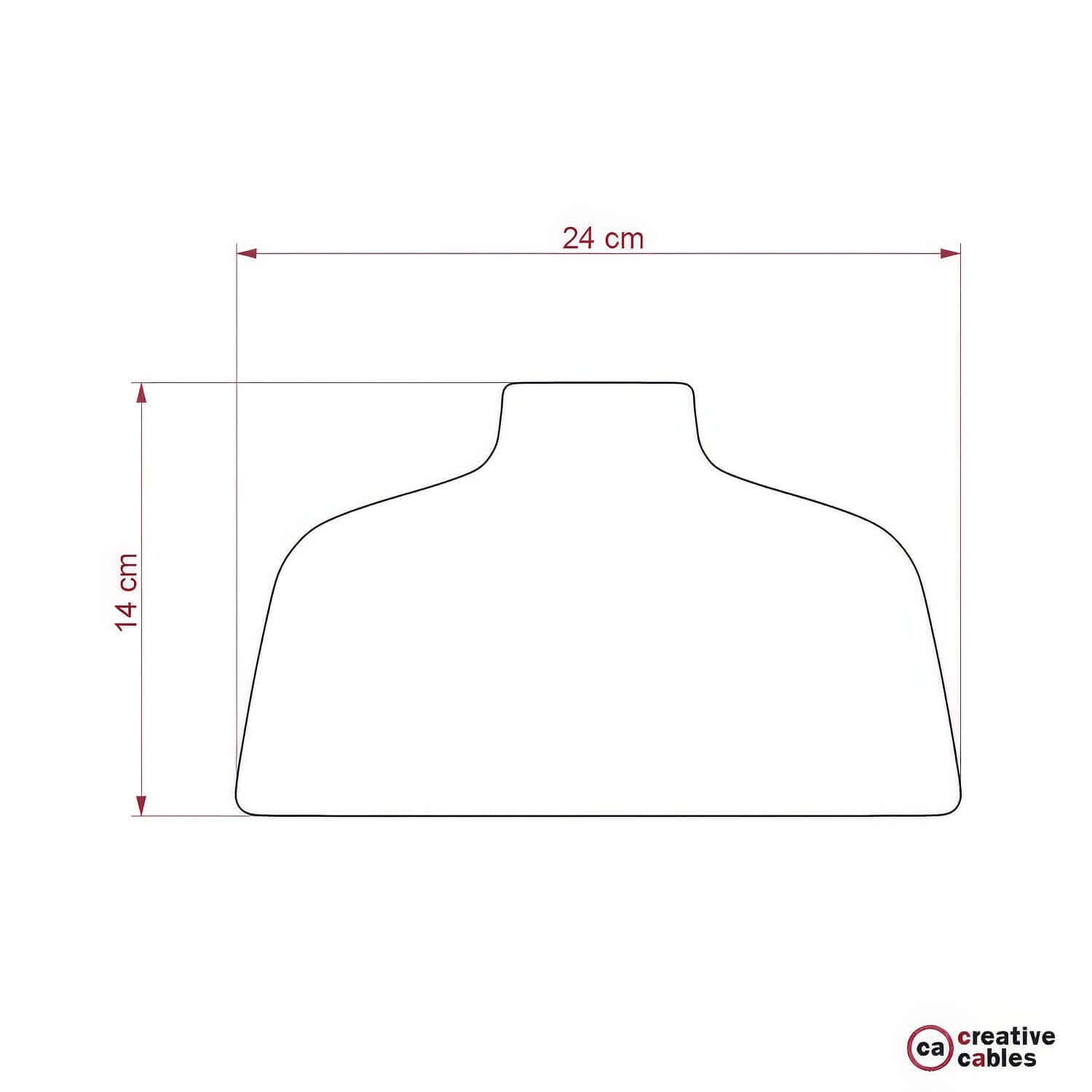 Paralume Coppa in ceramica, collezione Materia - Made in Italy - Effetto corten - Creative Cables