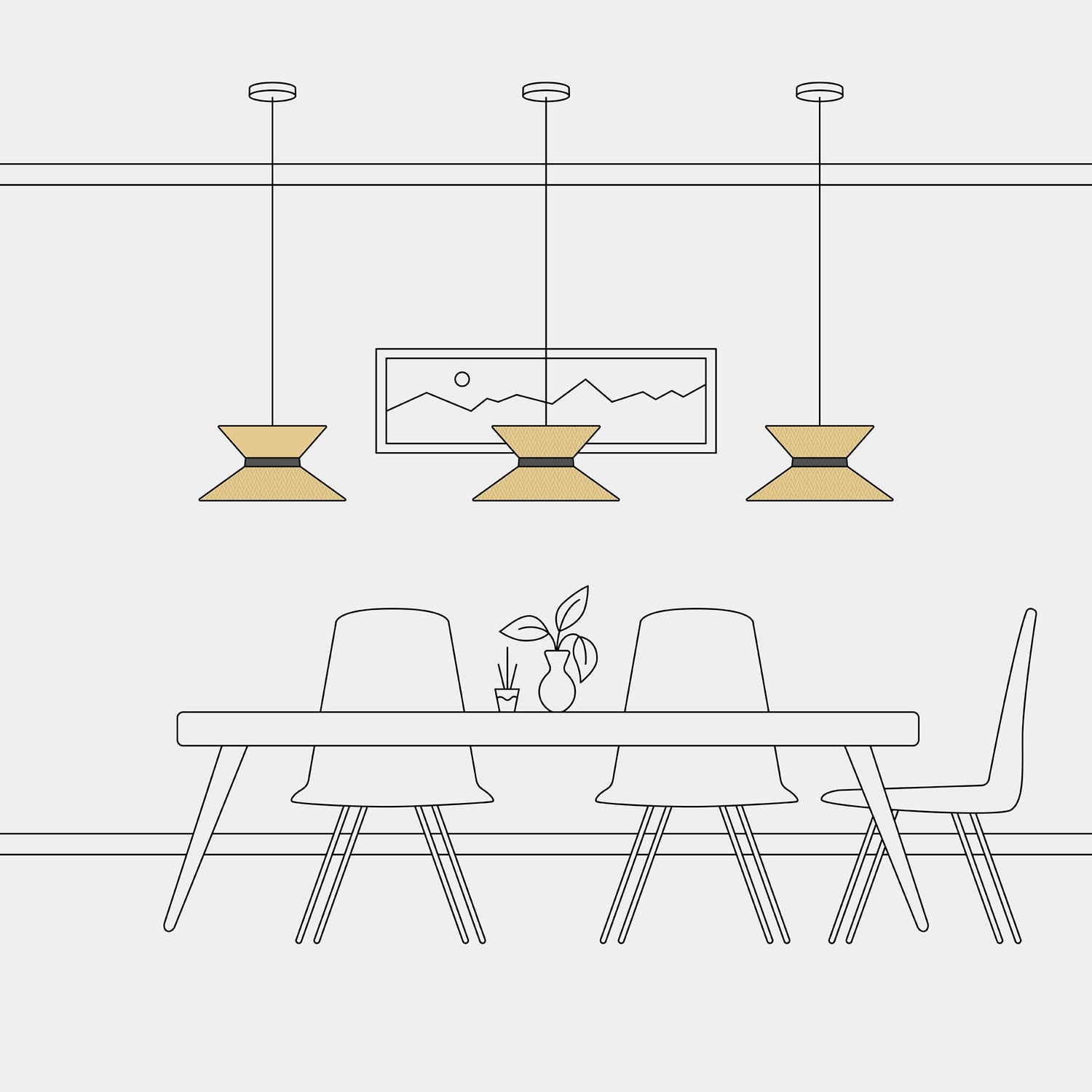 Paralume in tessuto Clessidra Arenal oro - Made in Italy Teletta antracite