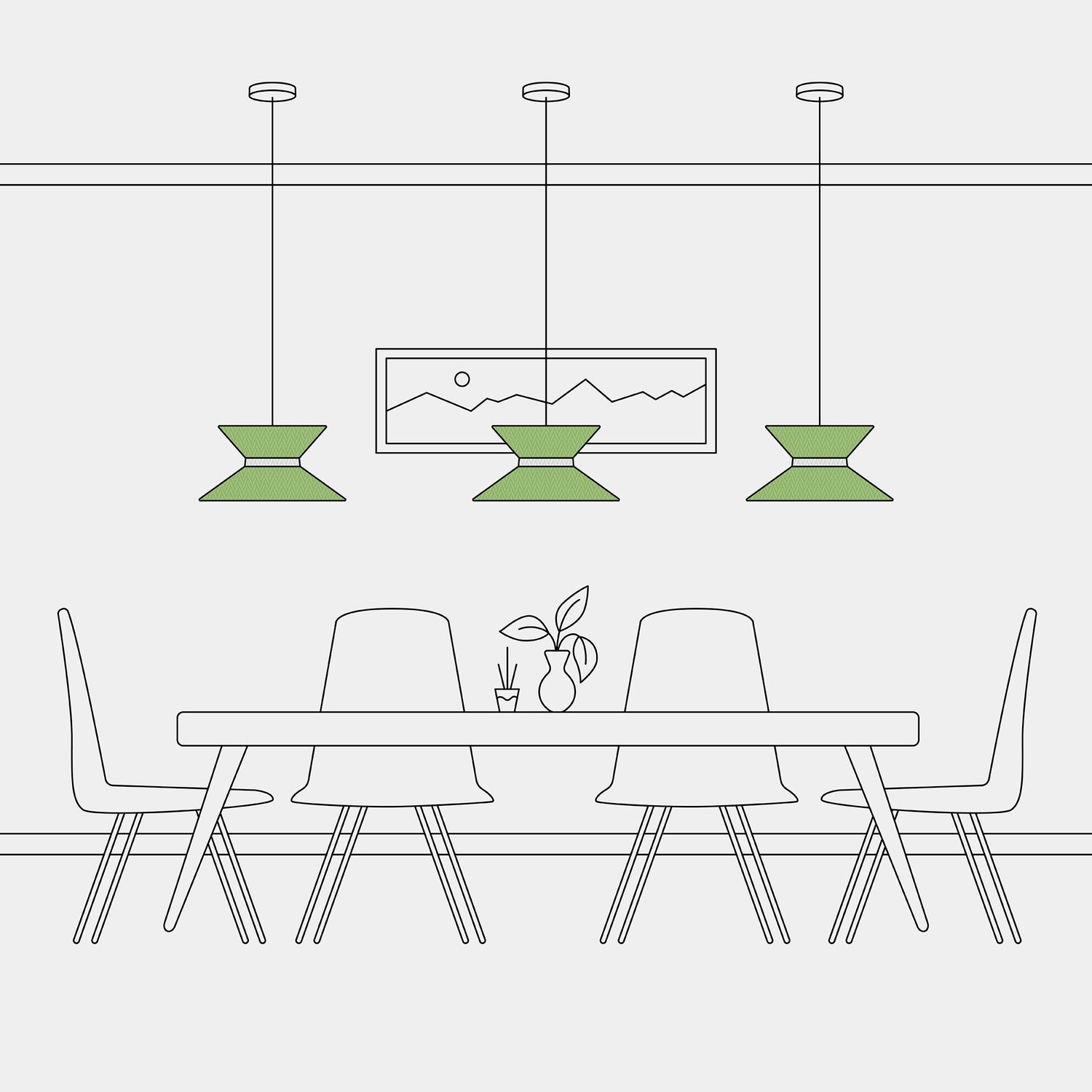 Paralume in tessuto Clessidra Cinette verde pistacchio - Made in Italy Arenal sabbia