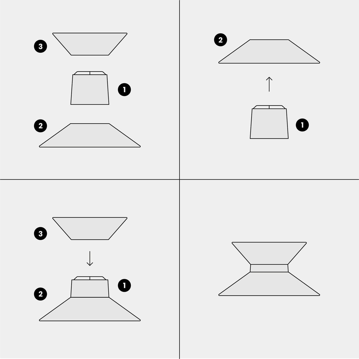 Paralume in tessuto Clessidra per lampada a sospensione - Lana Senape Lana sabbia