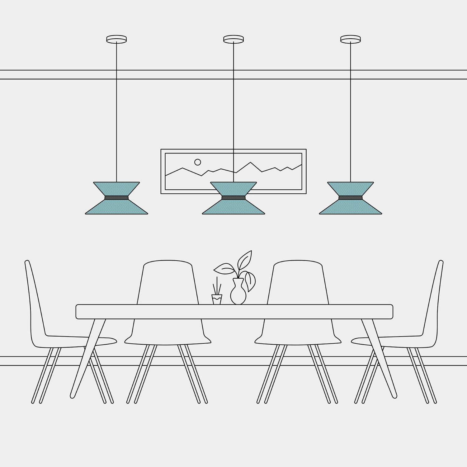 Paralume in tessuto Clessidra Teletta verde dubbio - Made in Italy Teletta antracite