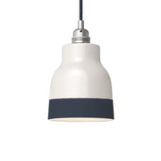 Paralume Vaso bicolore in ceramica Bianco e Petrolio, collezione Materia - Made in Italy