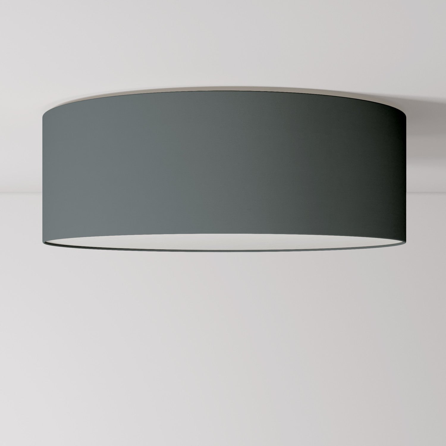 Plafoniera in tessuto Large - Made in Italy - Teletta Grigio Scuro