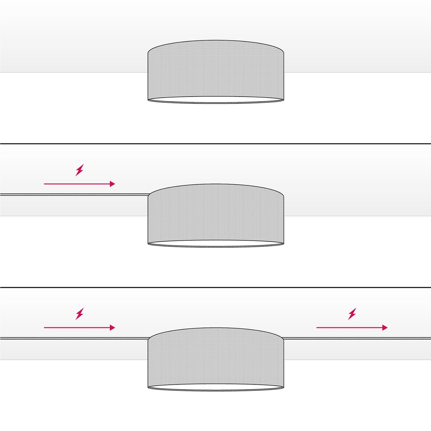 Plafoniera in tessuto Medium - Made in Italy - Lana Sabbia
