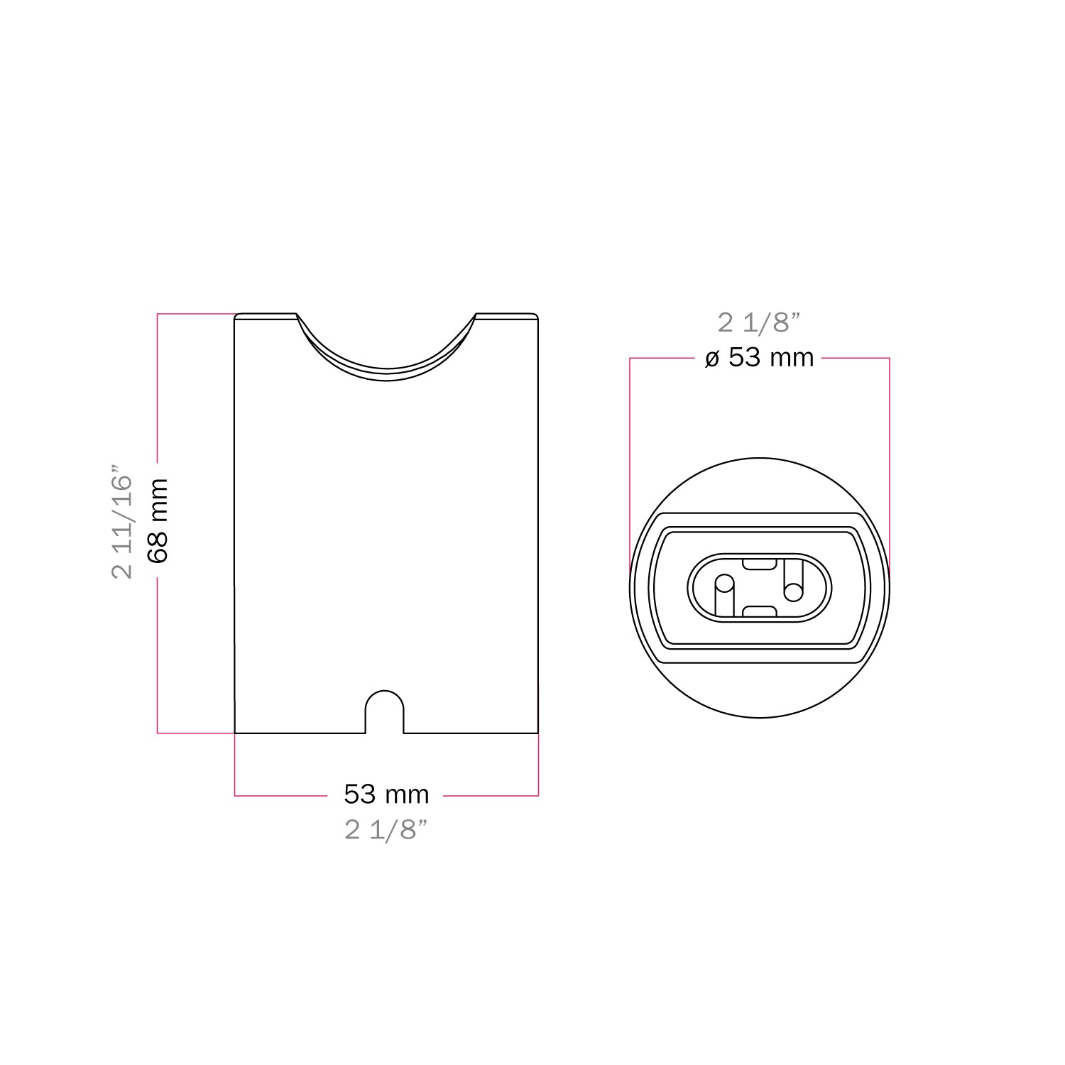Portalampada S14d Spostaluce in metallo da parete o soffitto - Bronzo satinato