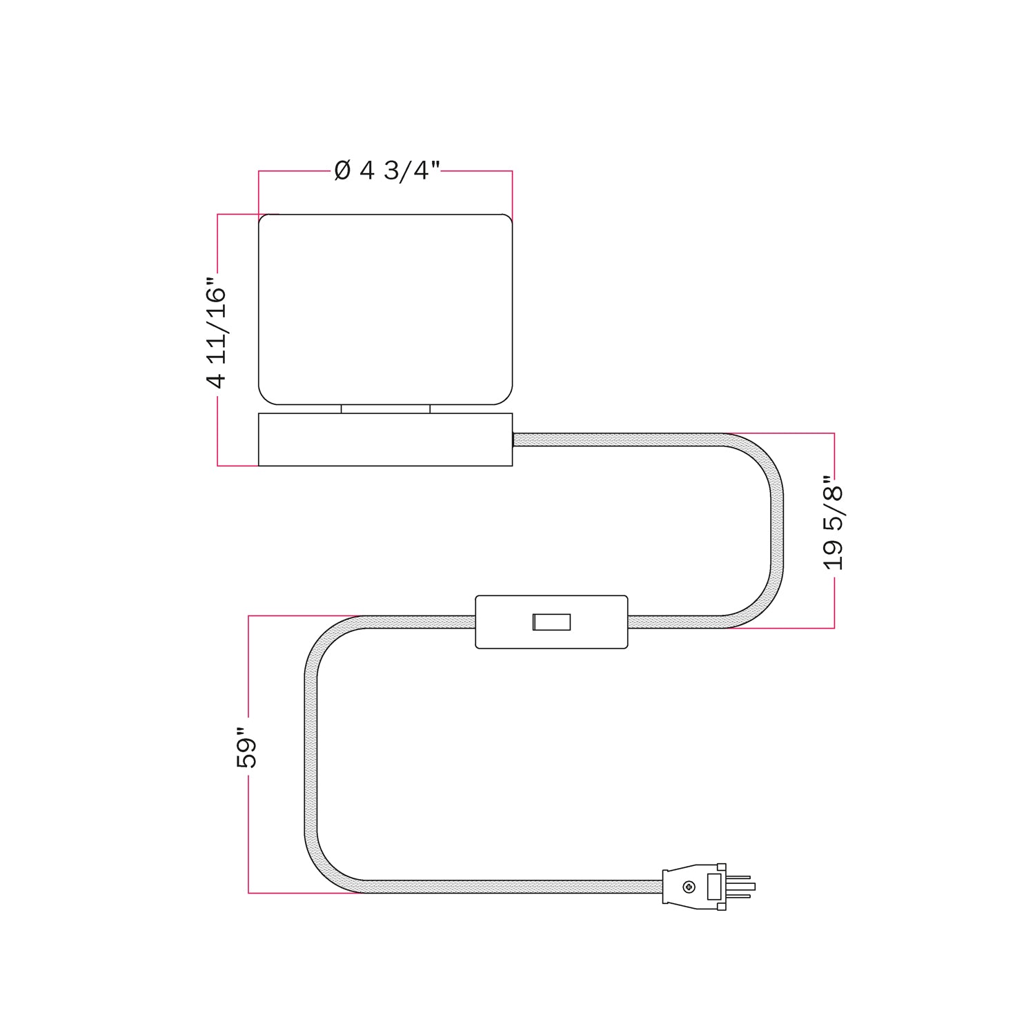 Posaluce Ghost table lamp - Black Pearl