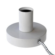 Posaluce - Lampada da tavolo in metallo e spina UK - Bianco lucido