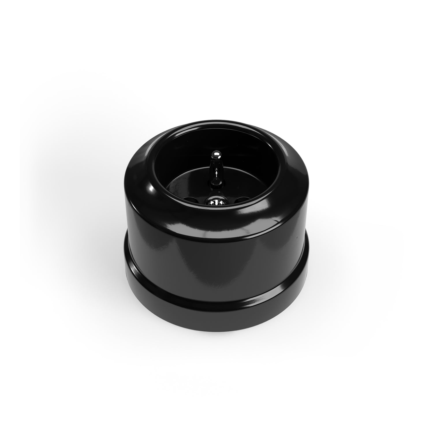 Presa a muro in porcellana di tipo francese - Nero